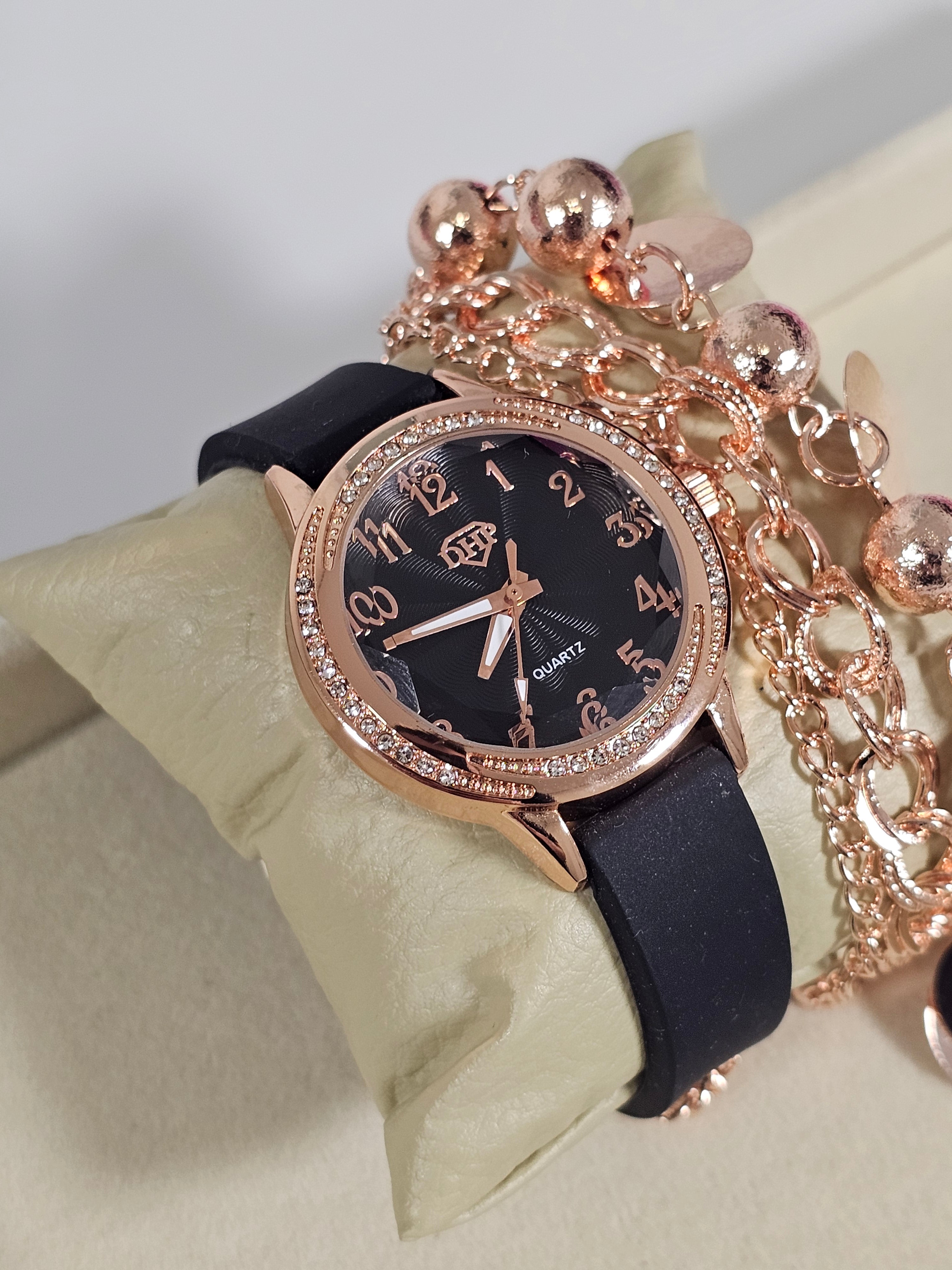 Relógio Prova d’Água com Pulseira Folheada 021