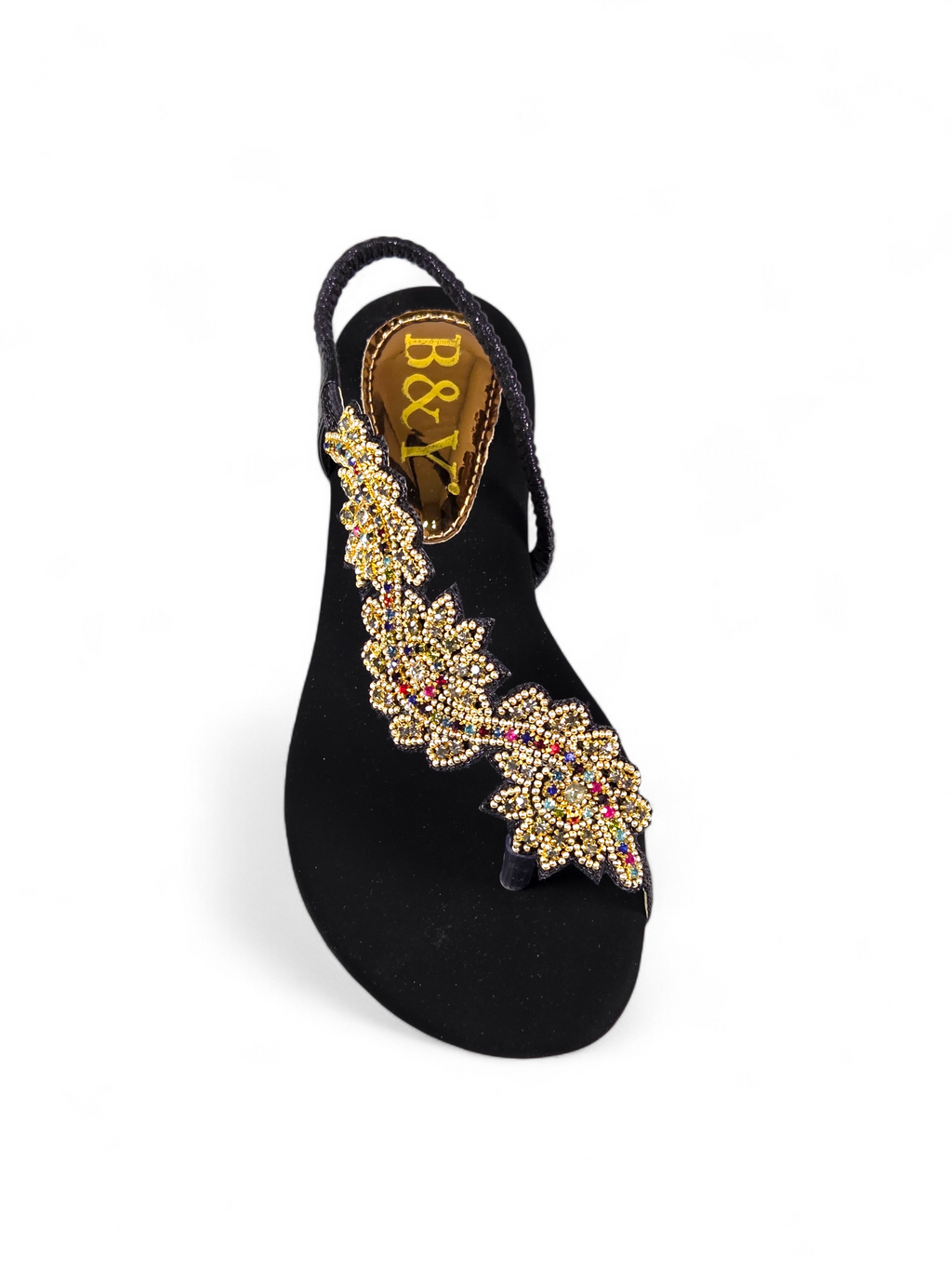 Sandália 8018 Preto Veludo Sem Salto