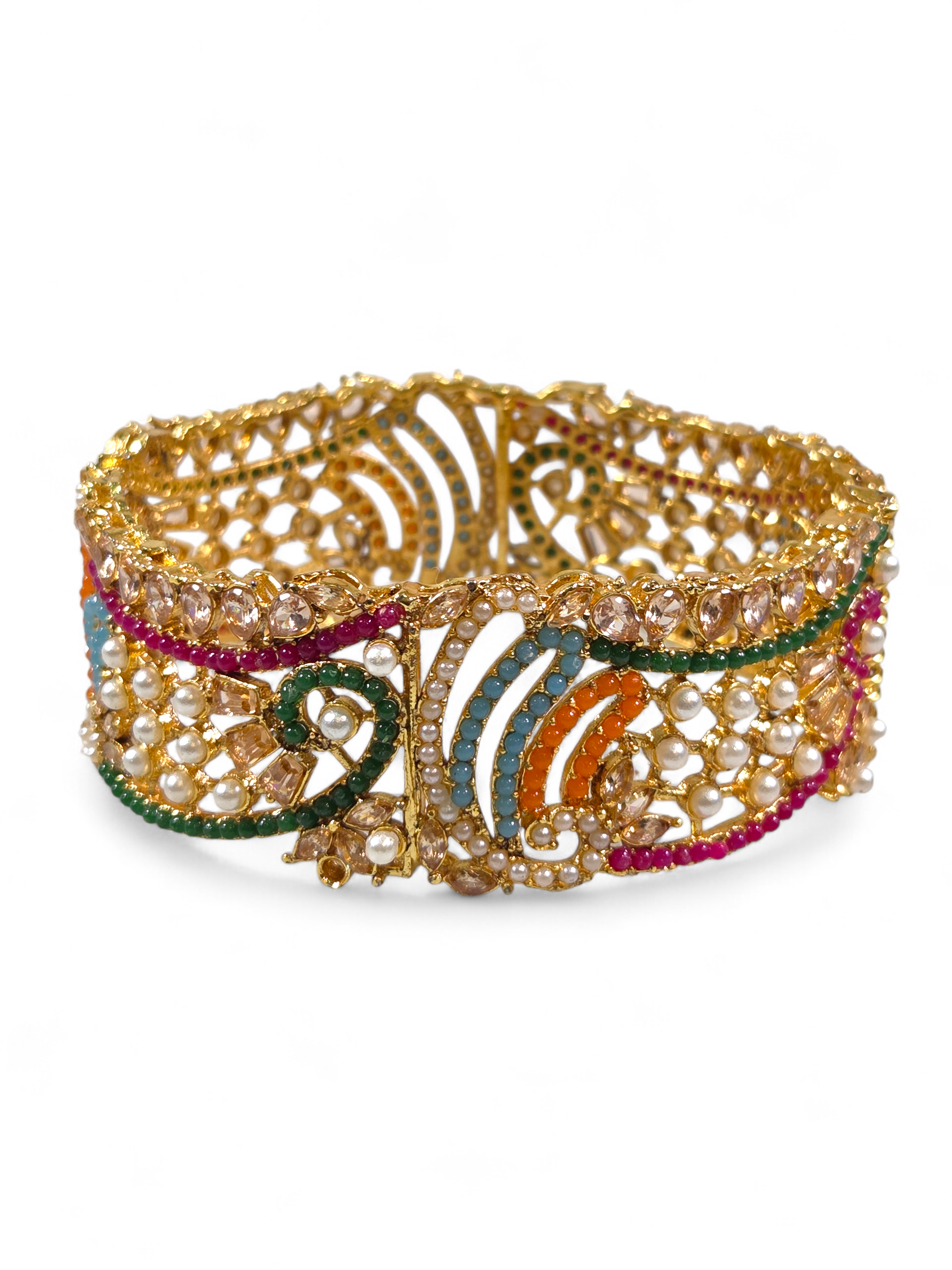 Bracelete Folheado Semi Joia Dourado #1018