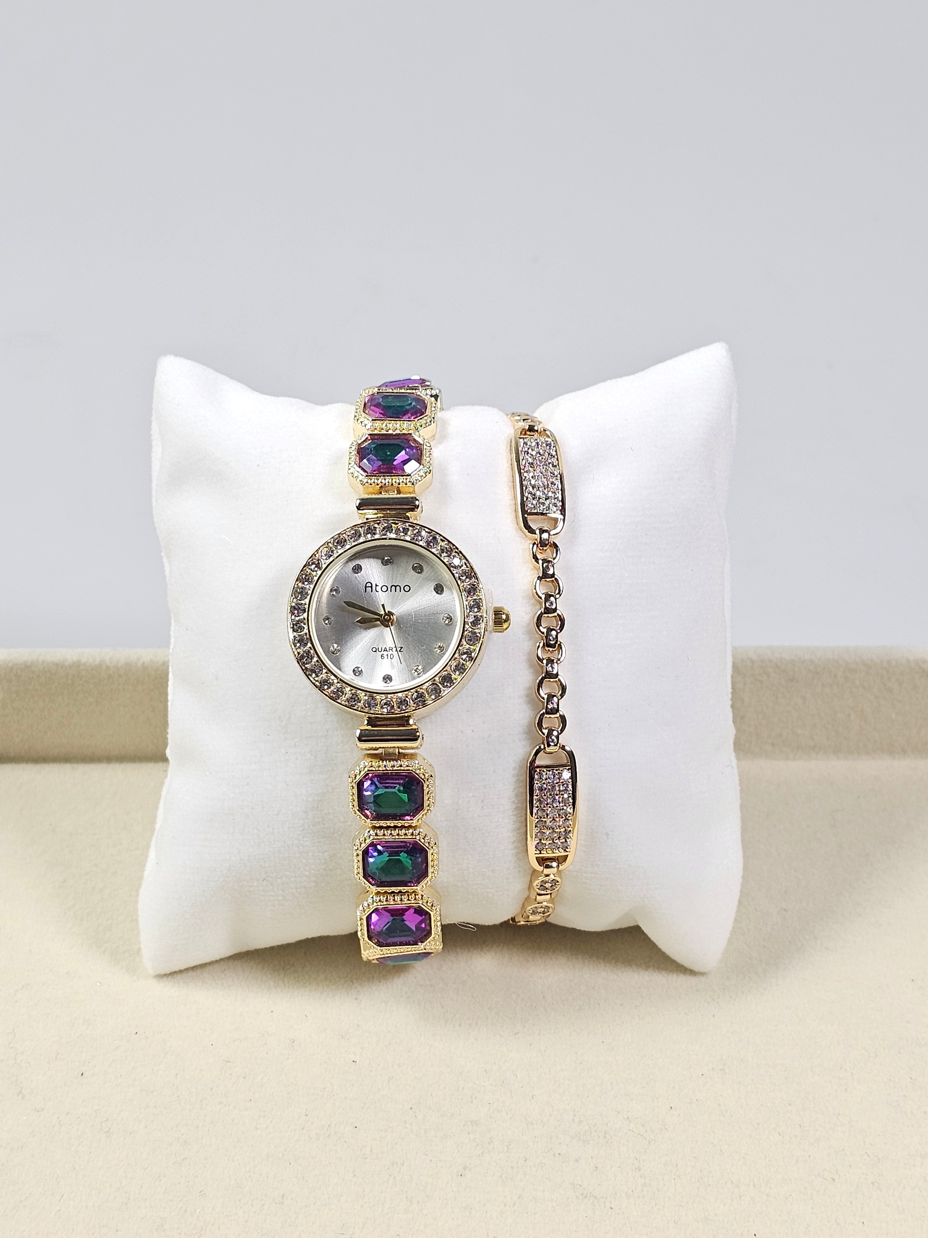 Relógio Prova d’Água com Pulseira Folheada Ouro 052