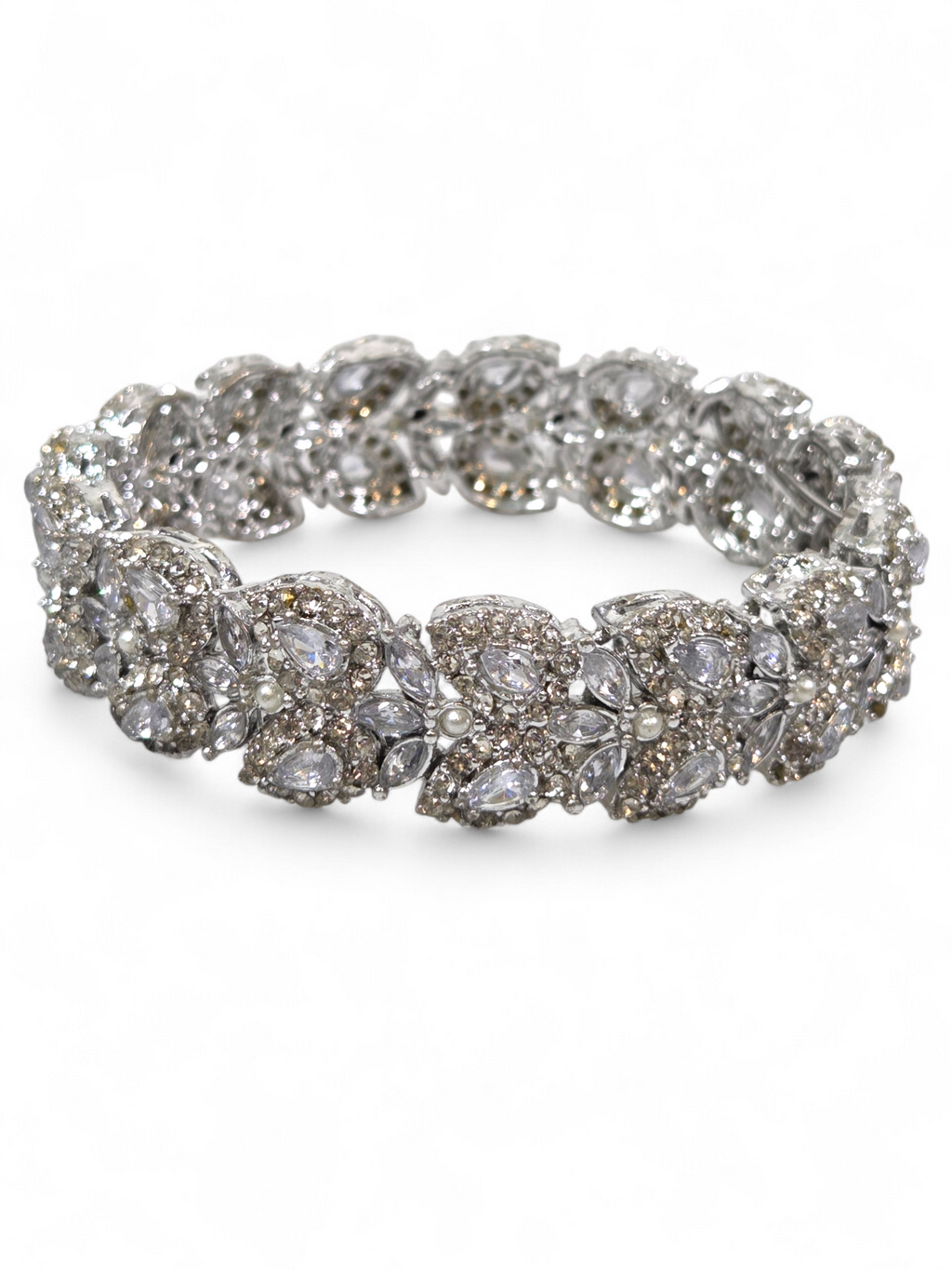 Bracelete Folheado Semi Joia Prata #1077