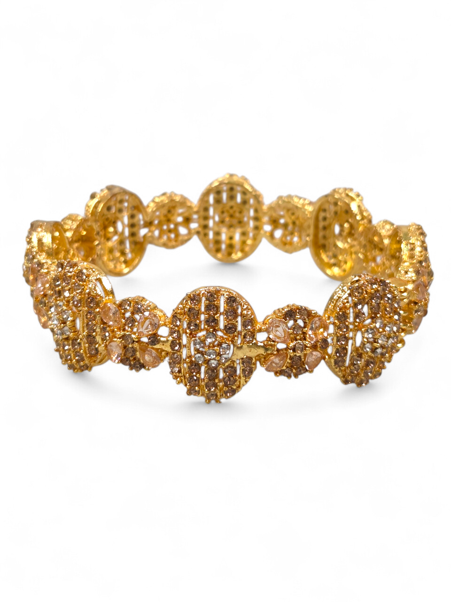 Bracelete Folheado Semi Joia Dourada #1062