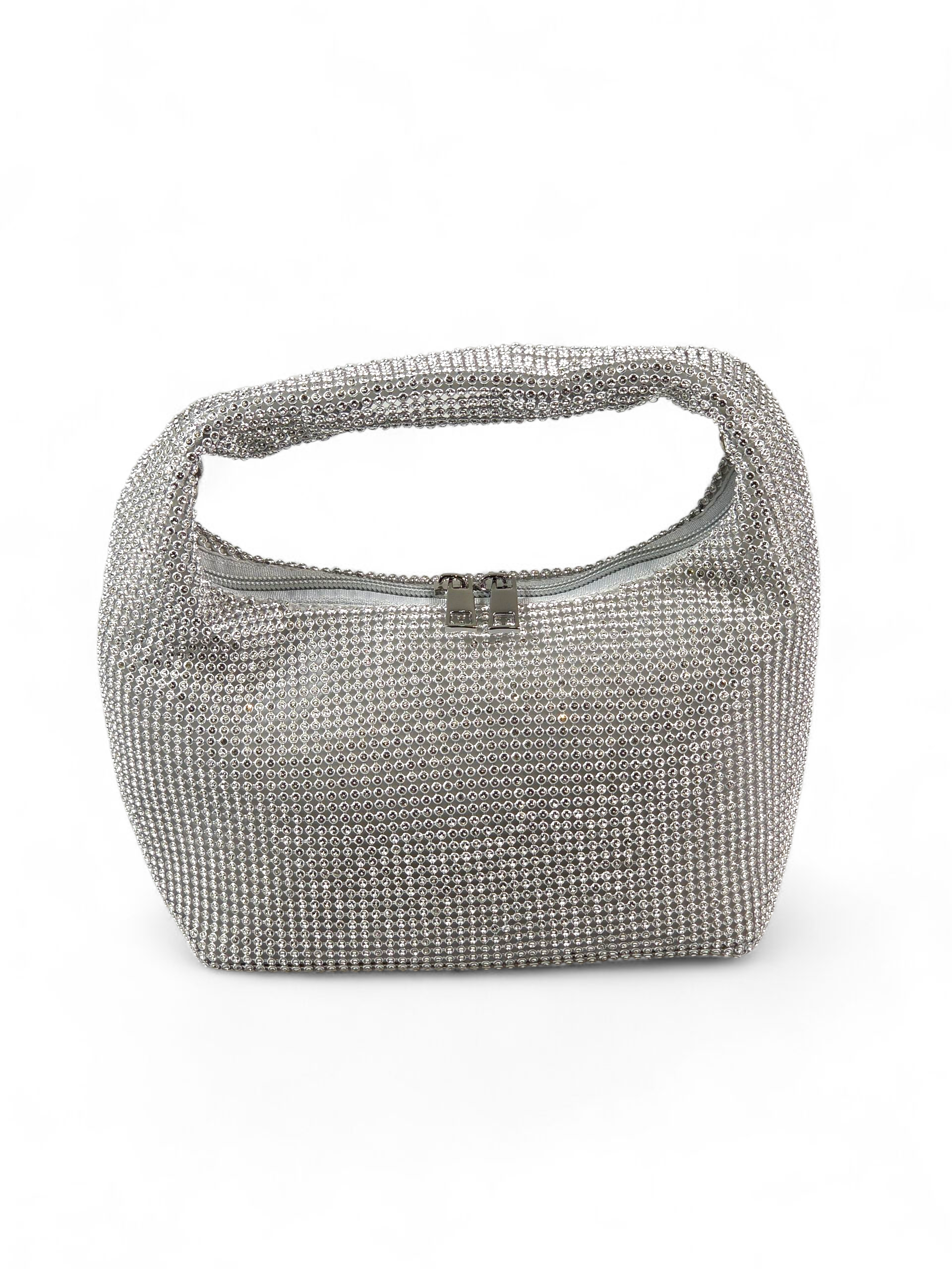 Bolsa Luxo Cristal Prata 1041