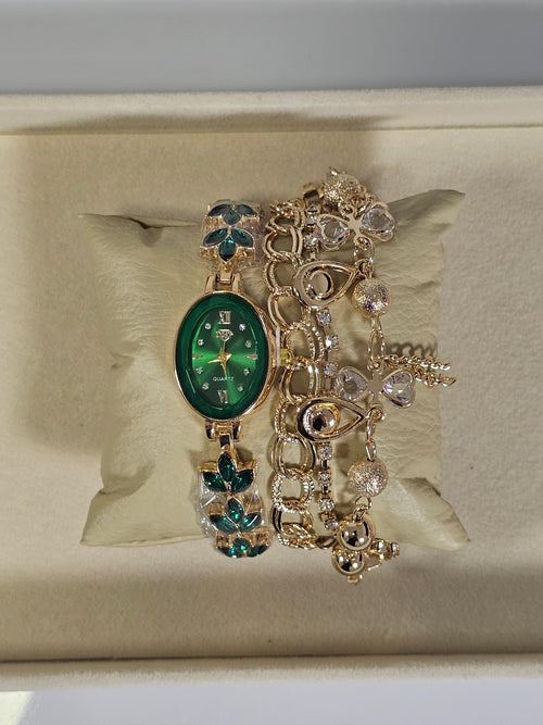 Relógio Prova d’Água com Pulseira Folheada 023