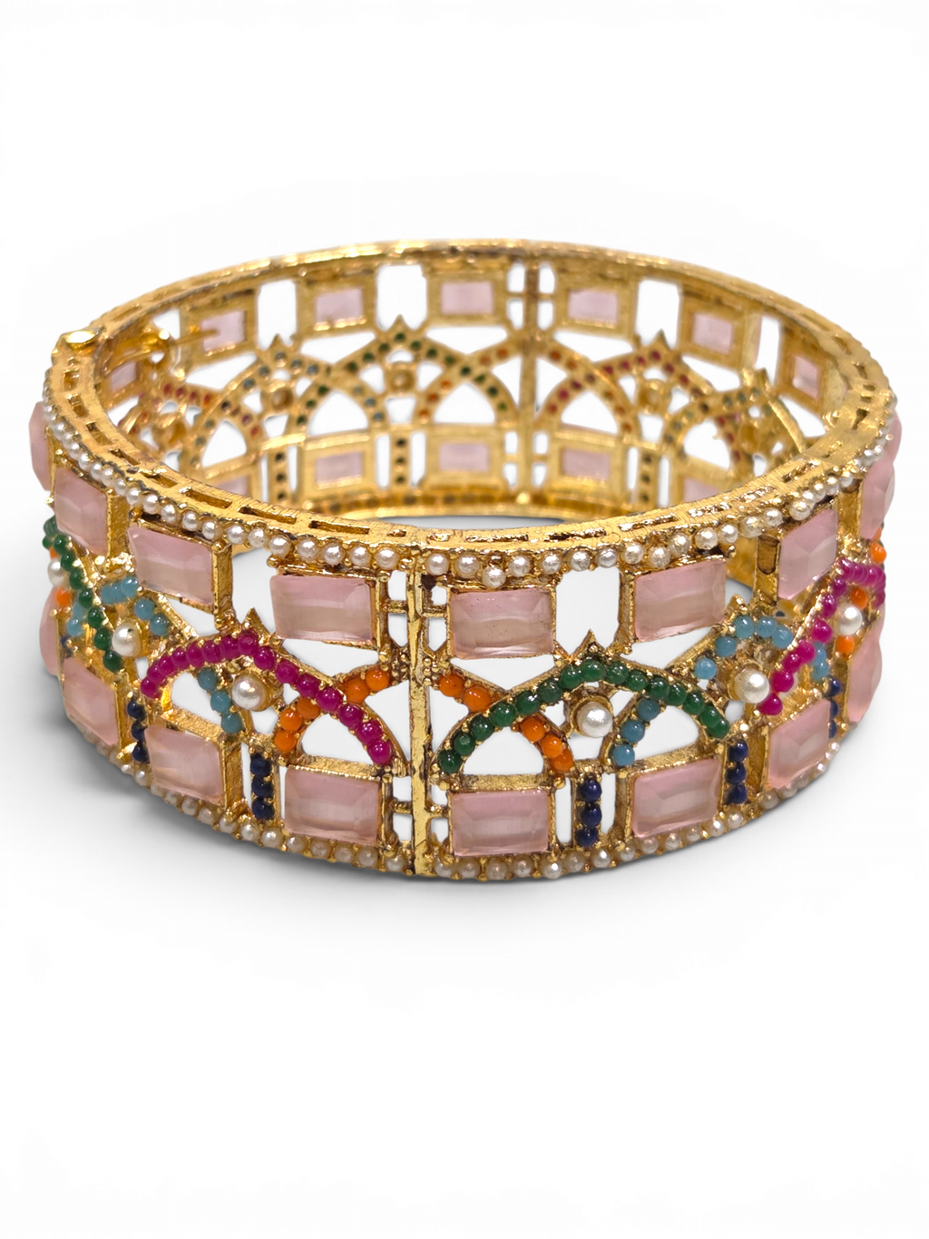 Bracelete Folheado Semi Joia Dourado #2005