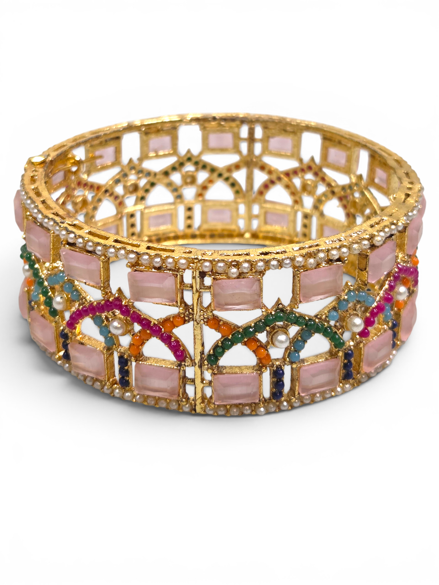Bracelete Folheado Semi Joia Dourado #2005