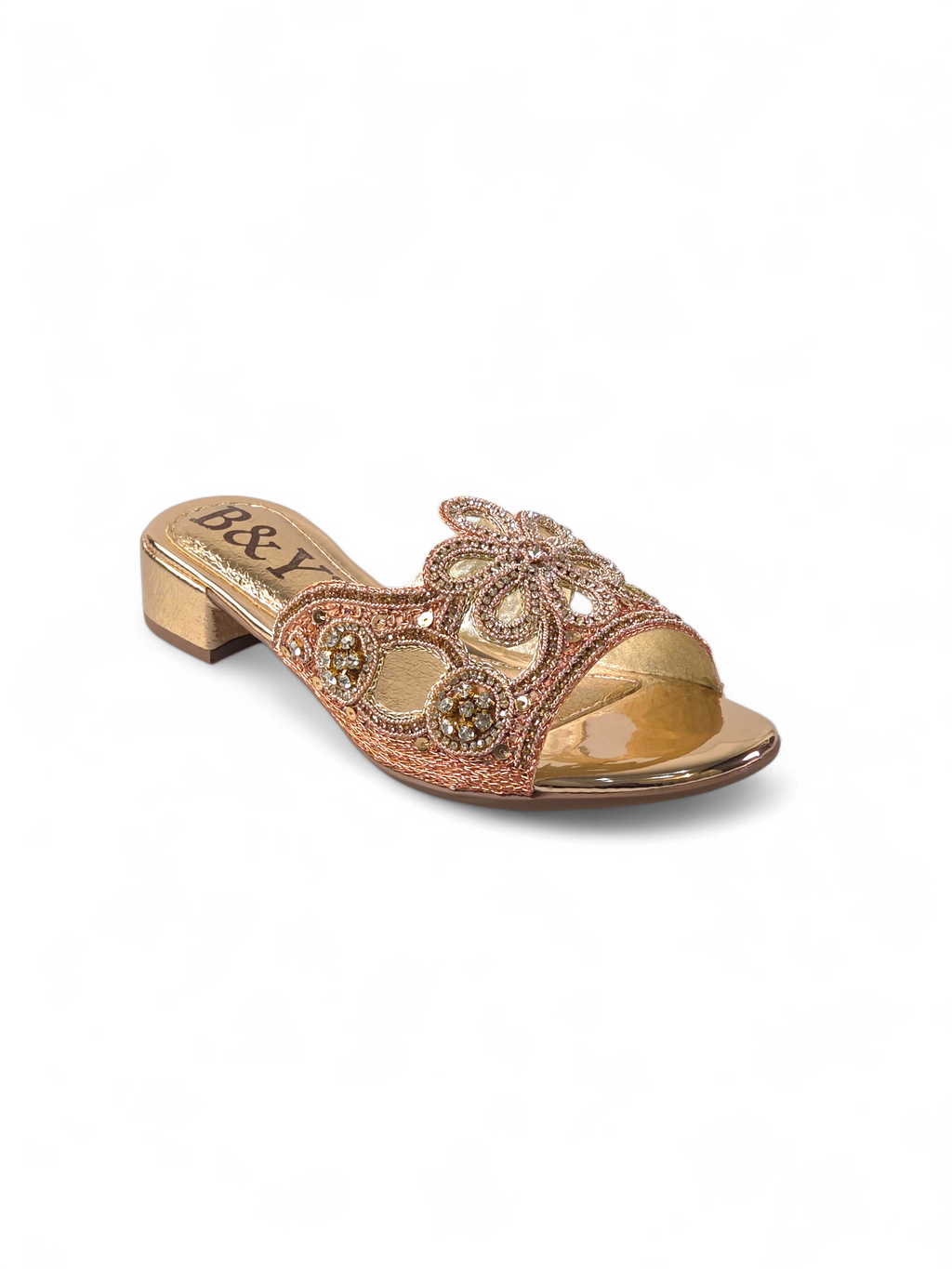 Tamanco 9412 Bronze Salto Bloco