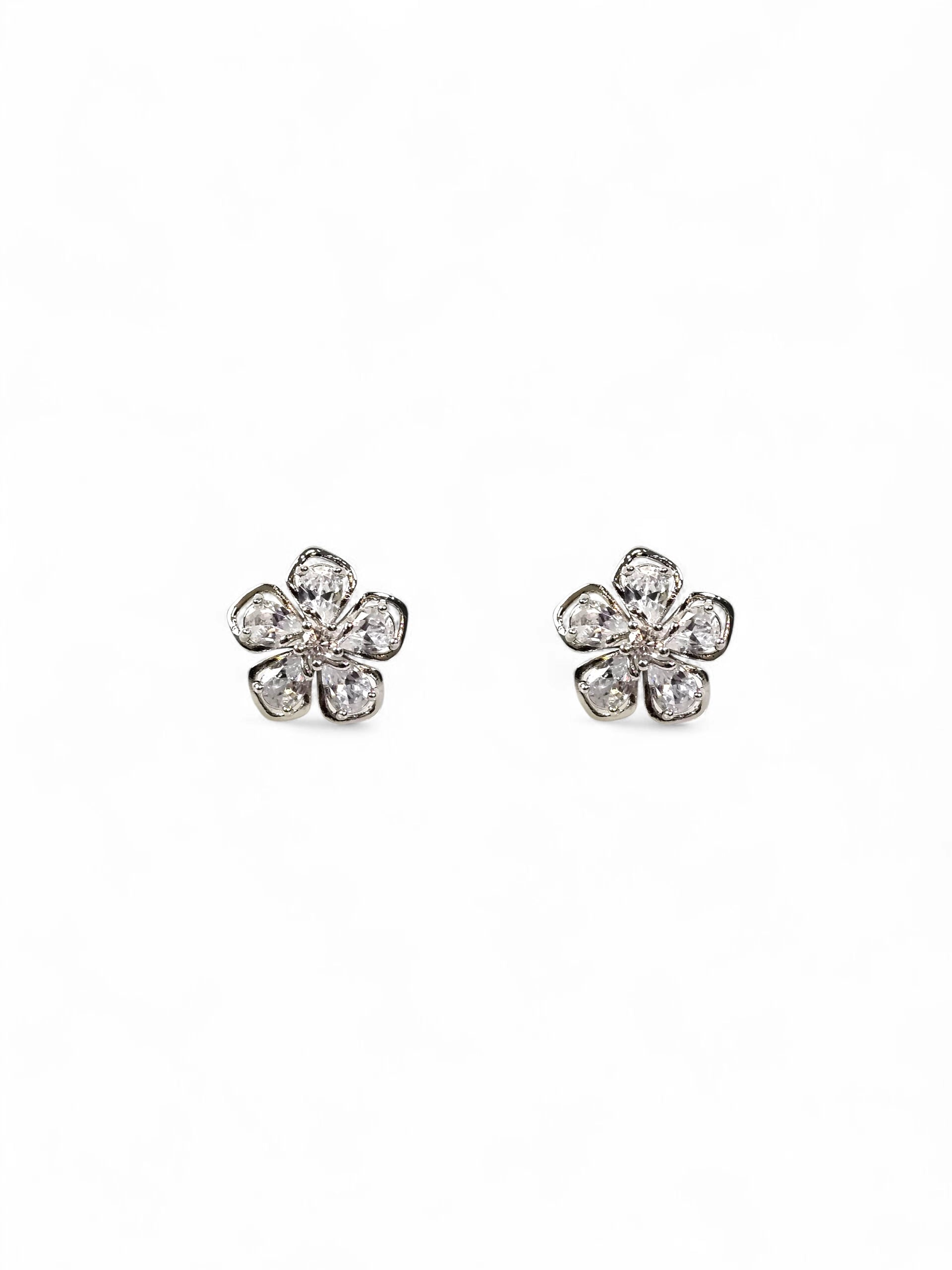 Brinco Cristal Zirconia Prata 070