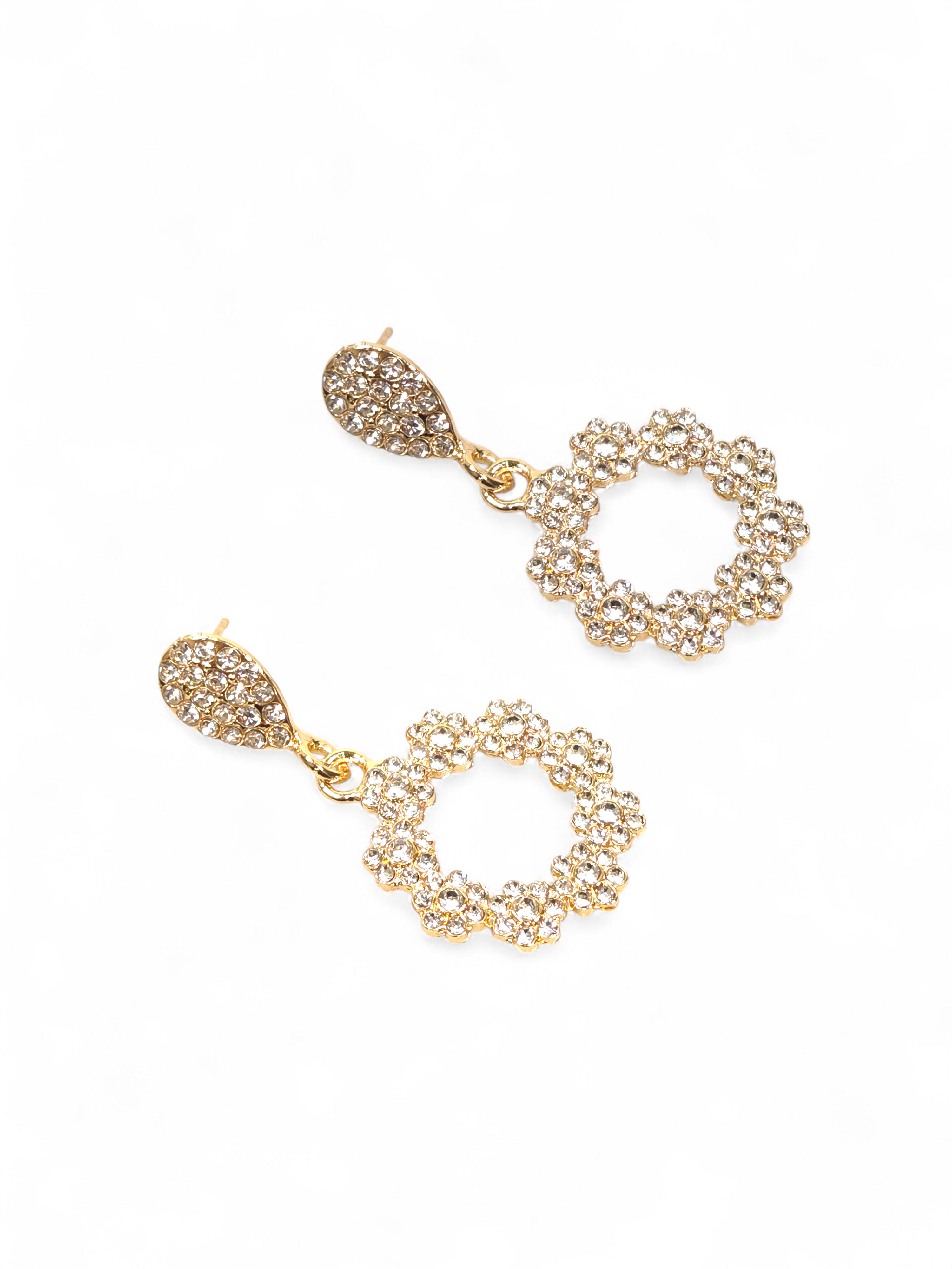 Brinco Cristal Zirconia Dourado 088