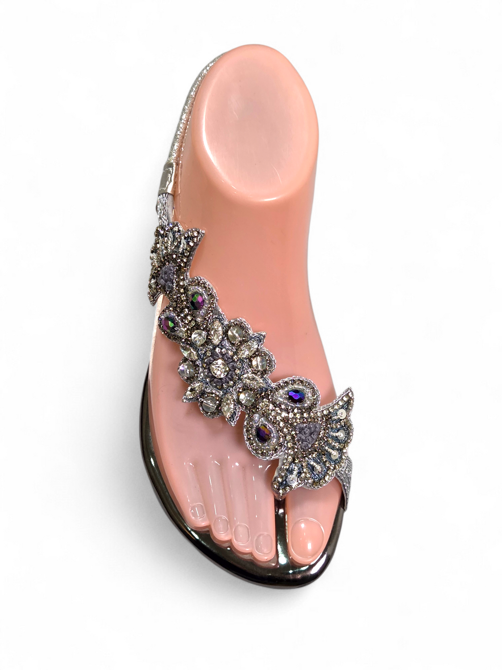 Sandália 9414 Prata Sem Salto