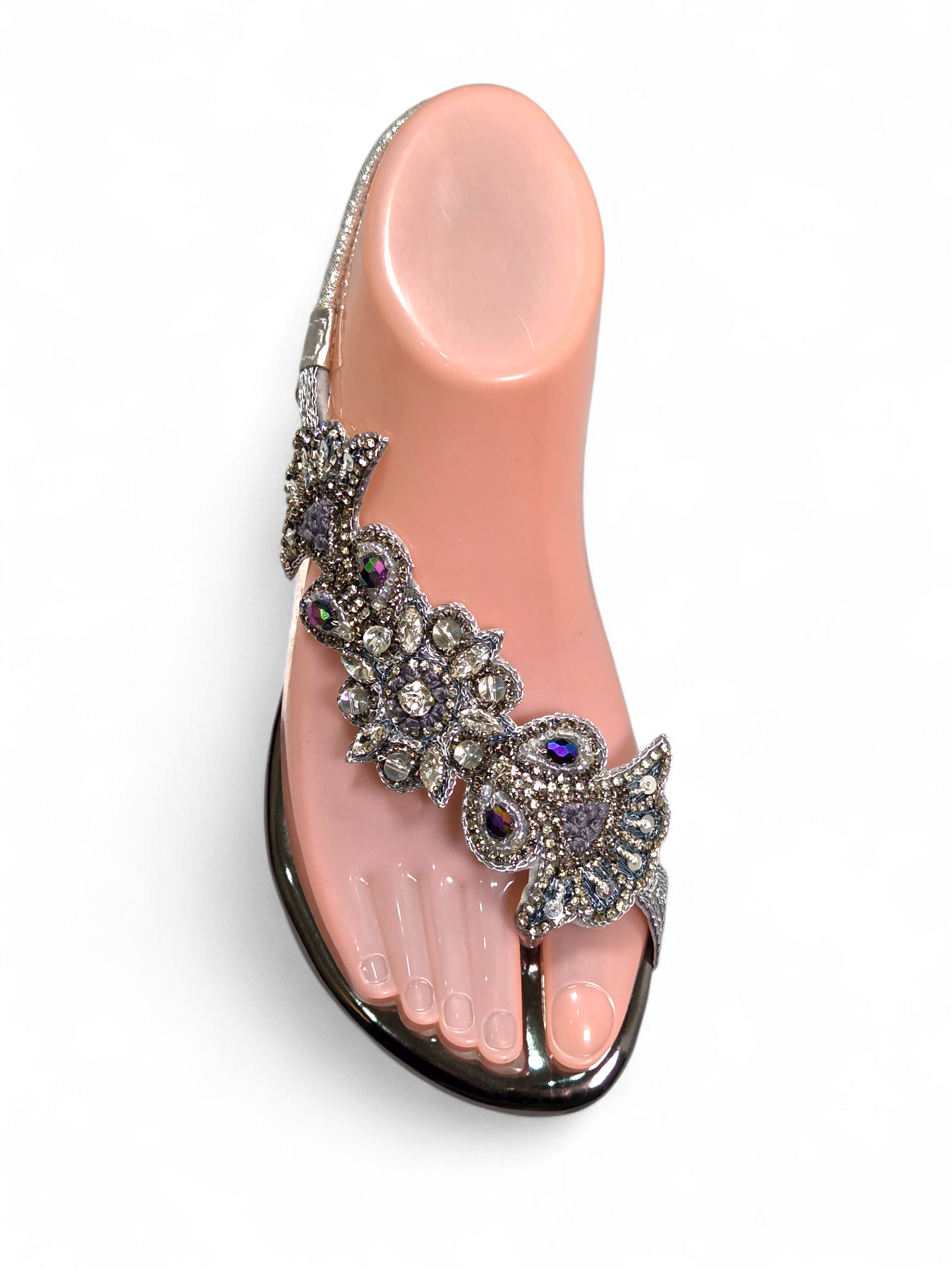 Sandália 9414 Prata Sem Salto