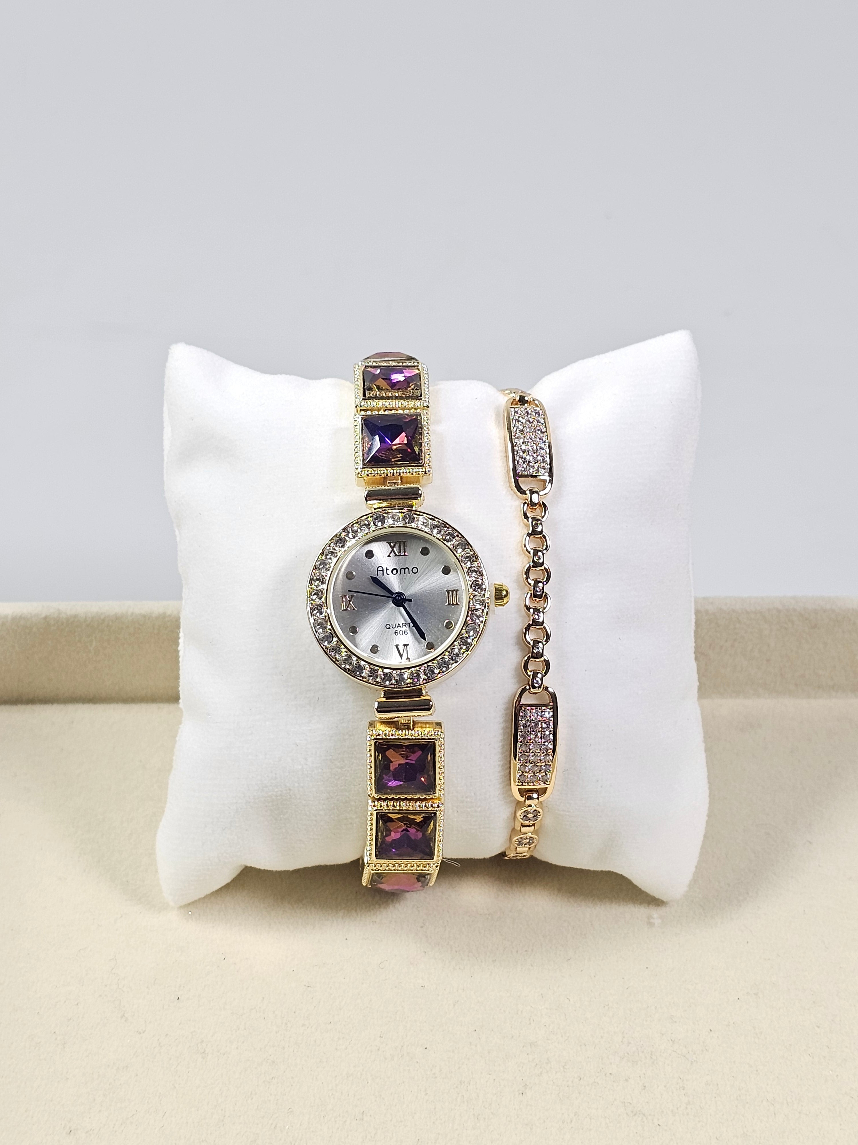 Relógio Prova d’Água com Pulseira Folheada Ouro 055