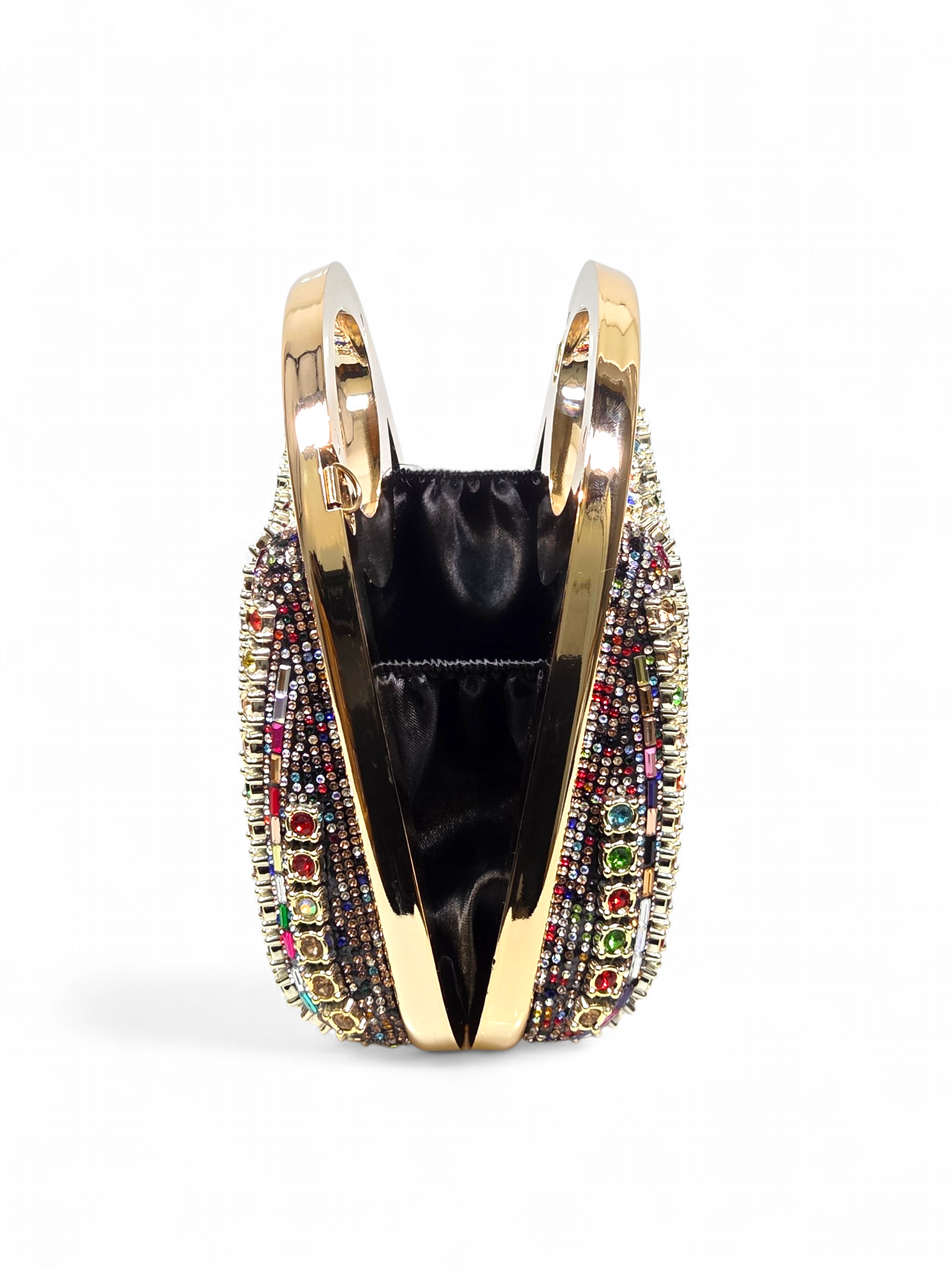 Bolsa Clutch Cristal Dourado Colorido 1070