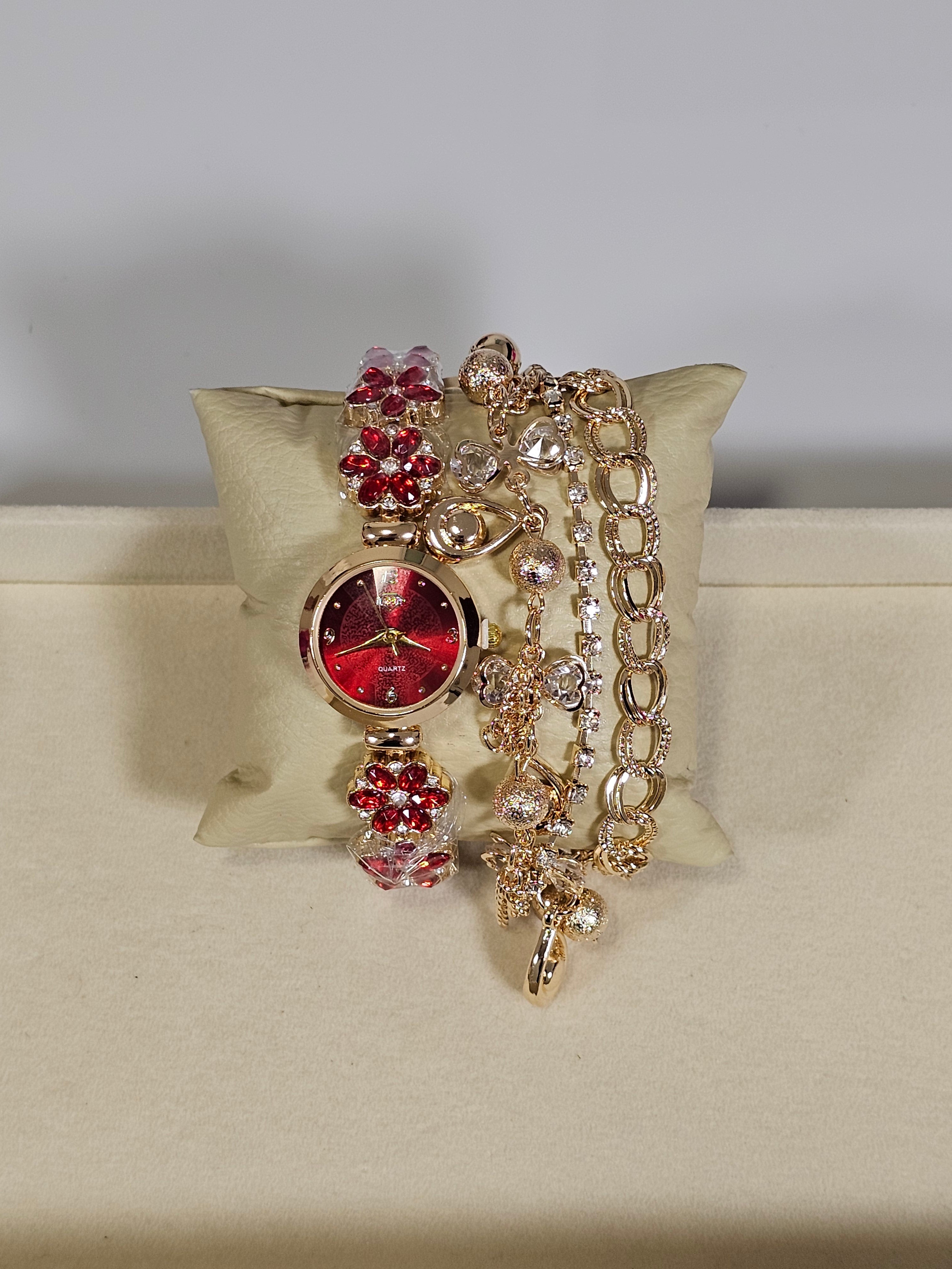 Relógio Prova d’Água com Pulseira Folheada 009