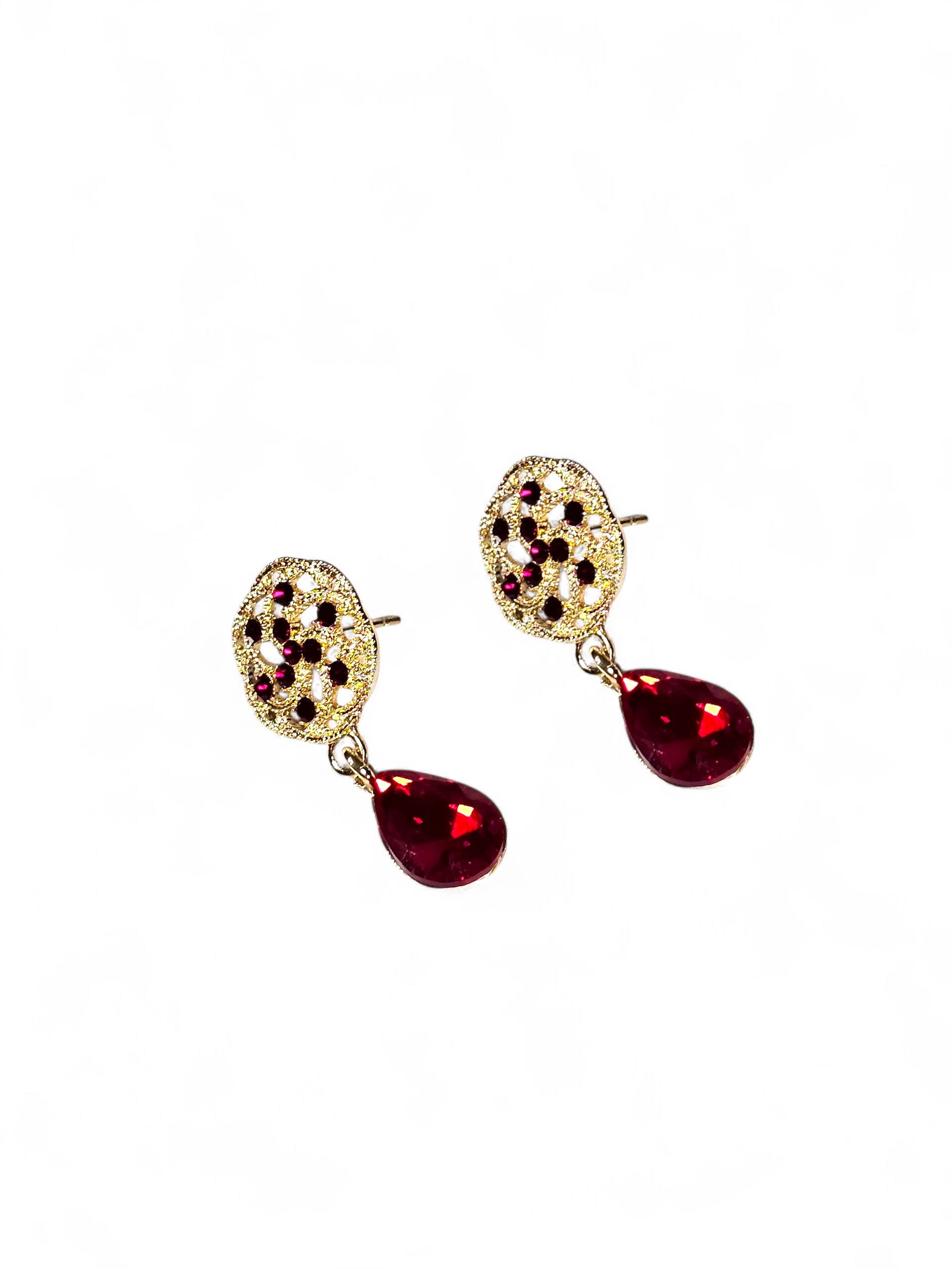 Brinco Cristal Dourado 087