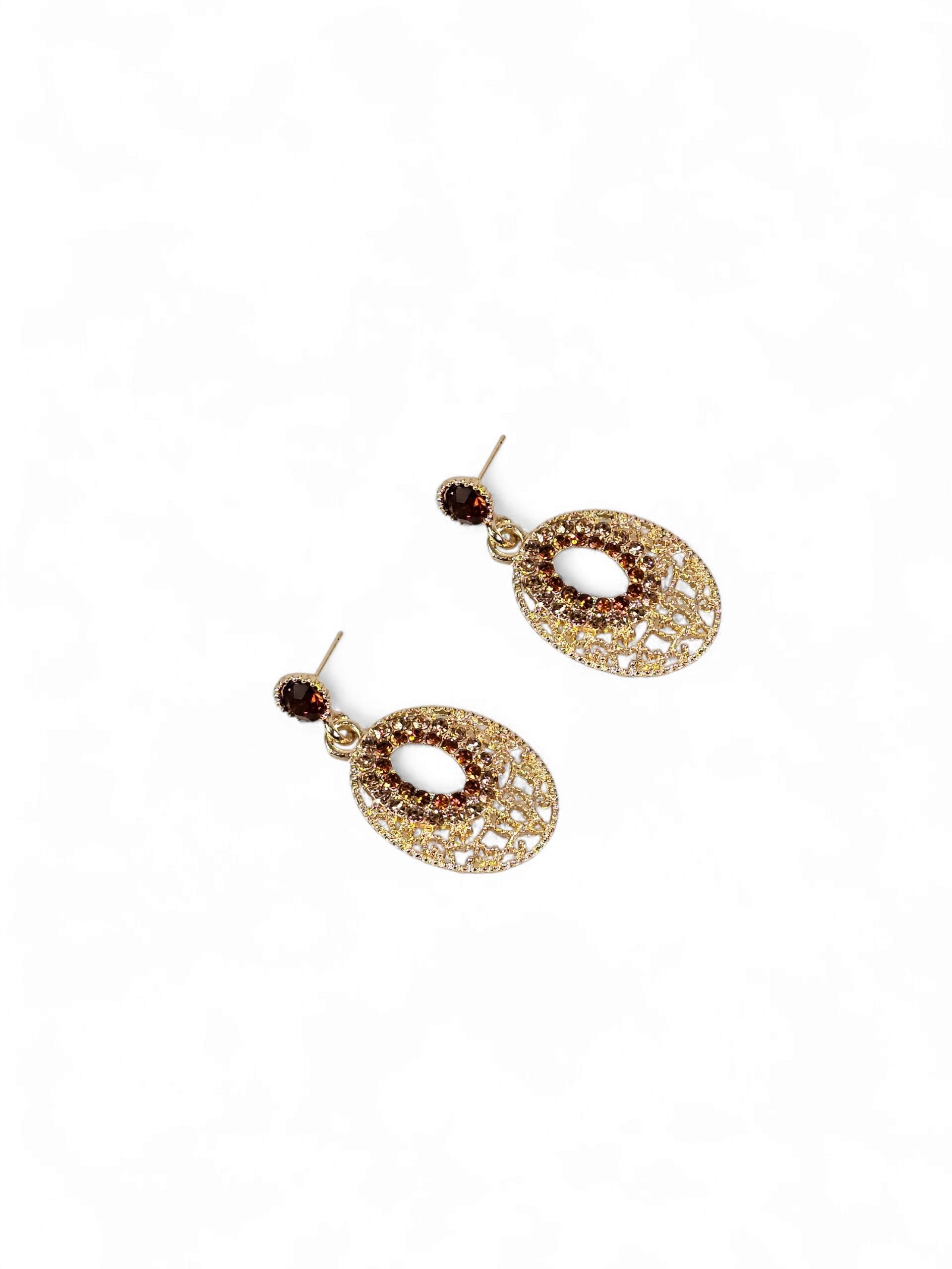 Brinco Cristal Dourado 050