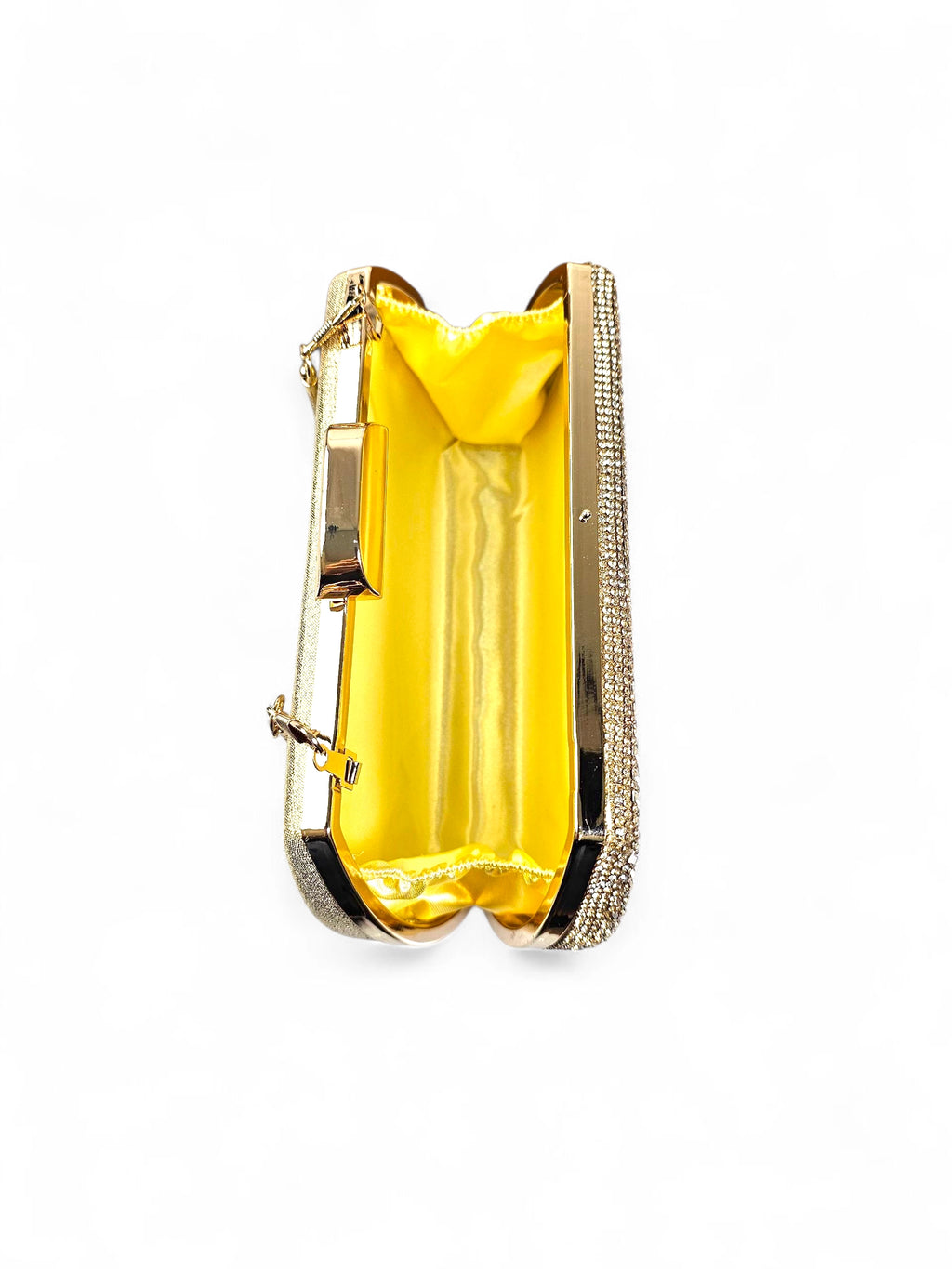 Bolsa Clutch Cristal Dourada 1022