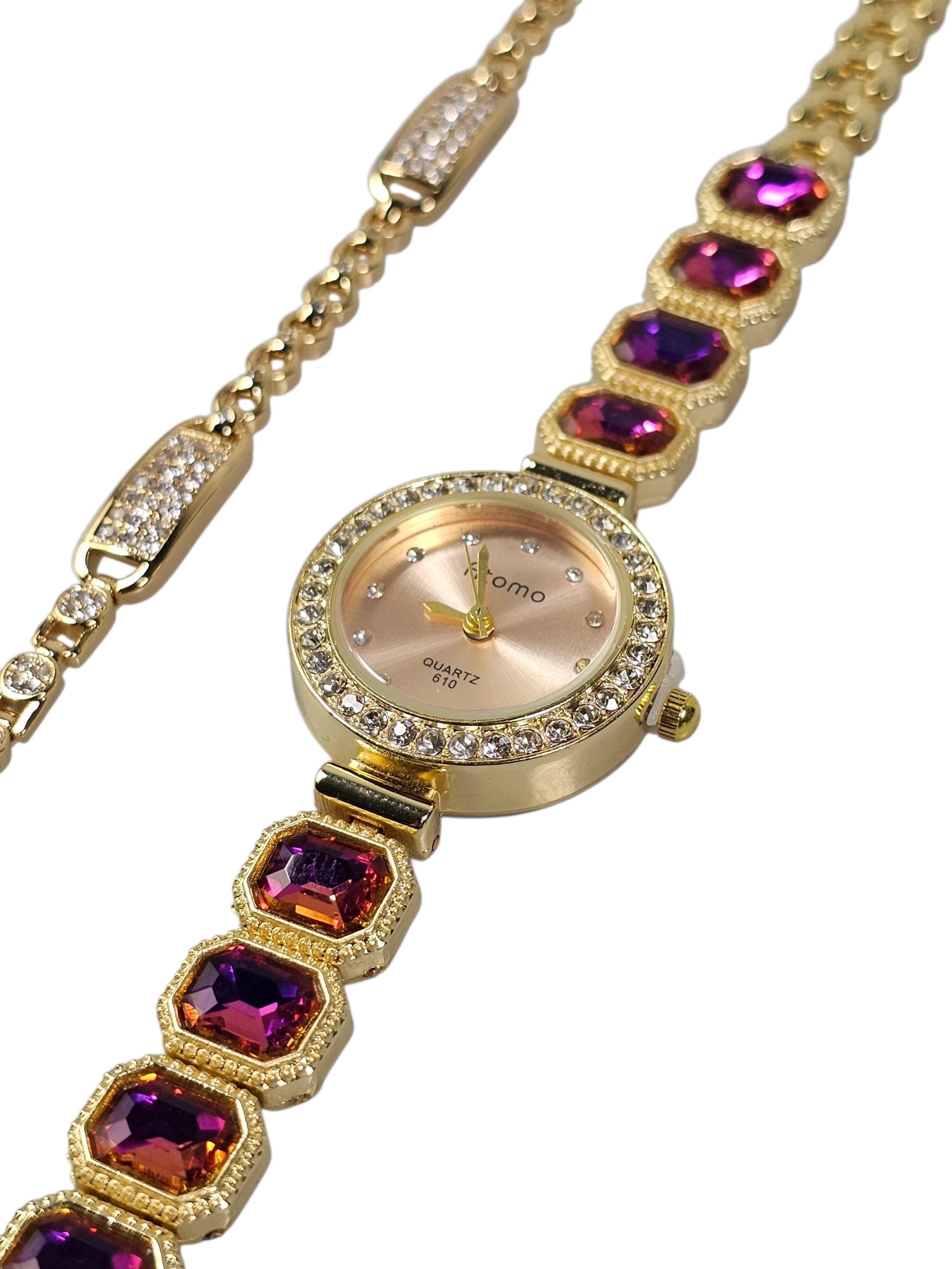 Relógio Prova d’Água com Pulseira Folheada Ouro 051