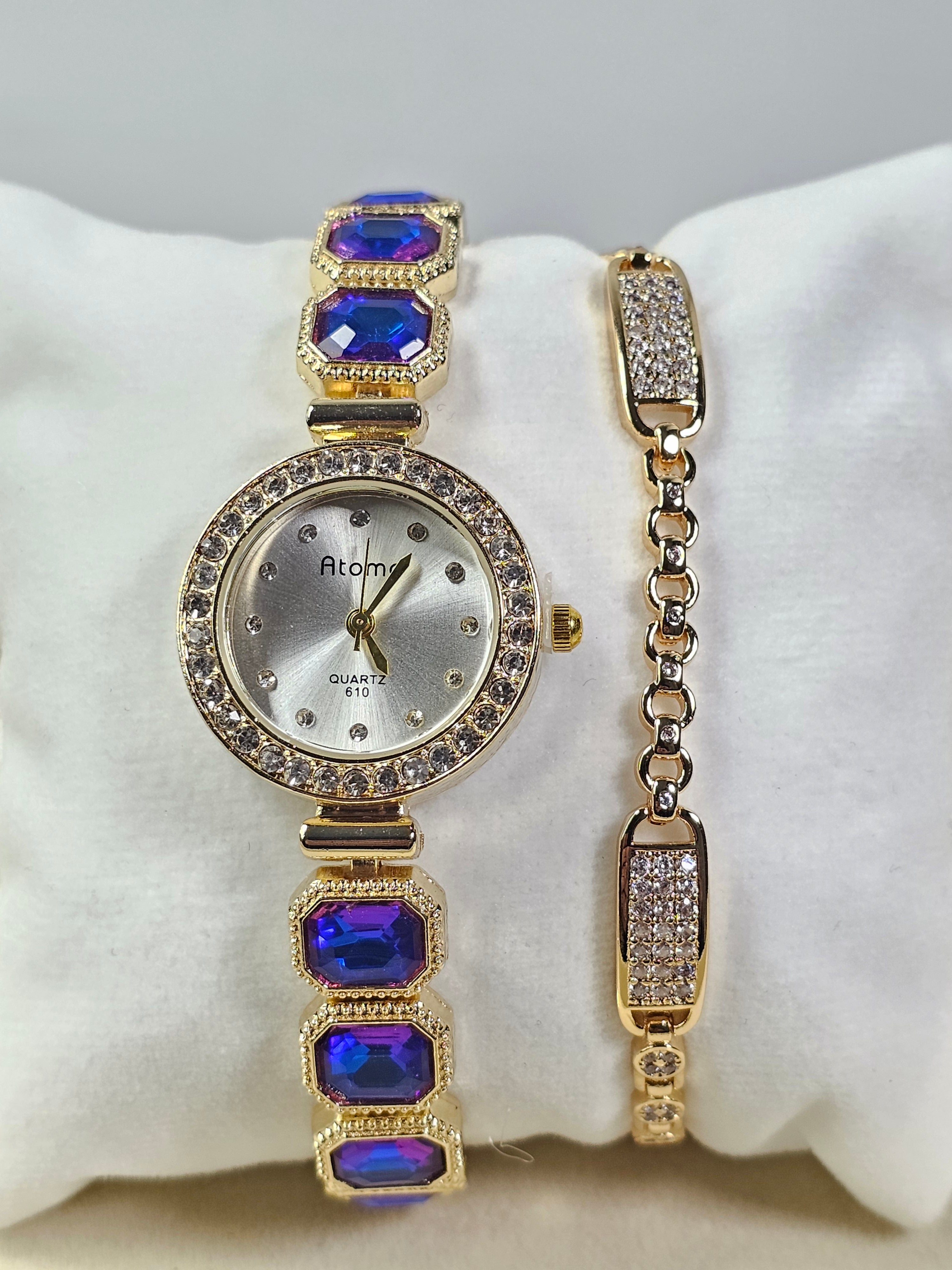 Relógio Prova d’Água com Pulseira Folheada Ouro 056