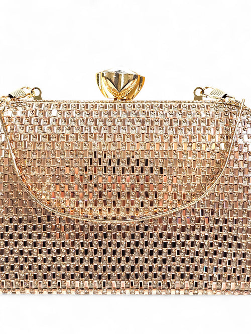 Bolsa Clutch Cristal Champagne 028