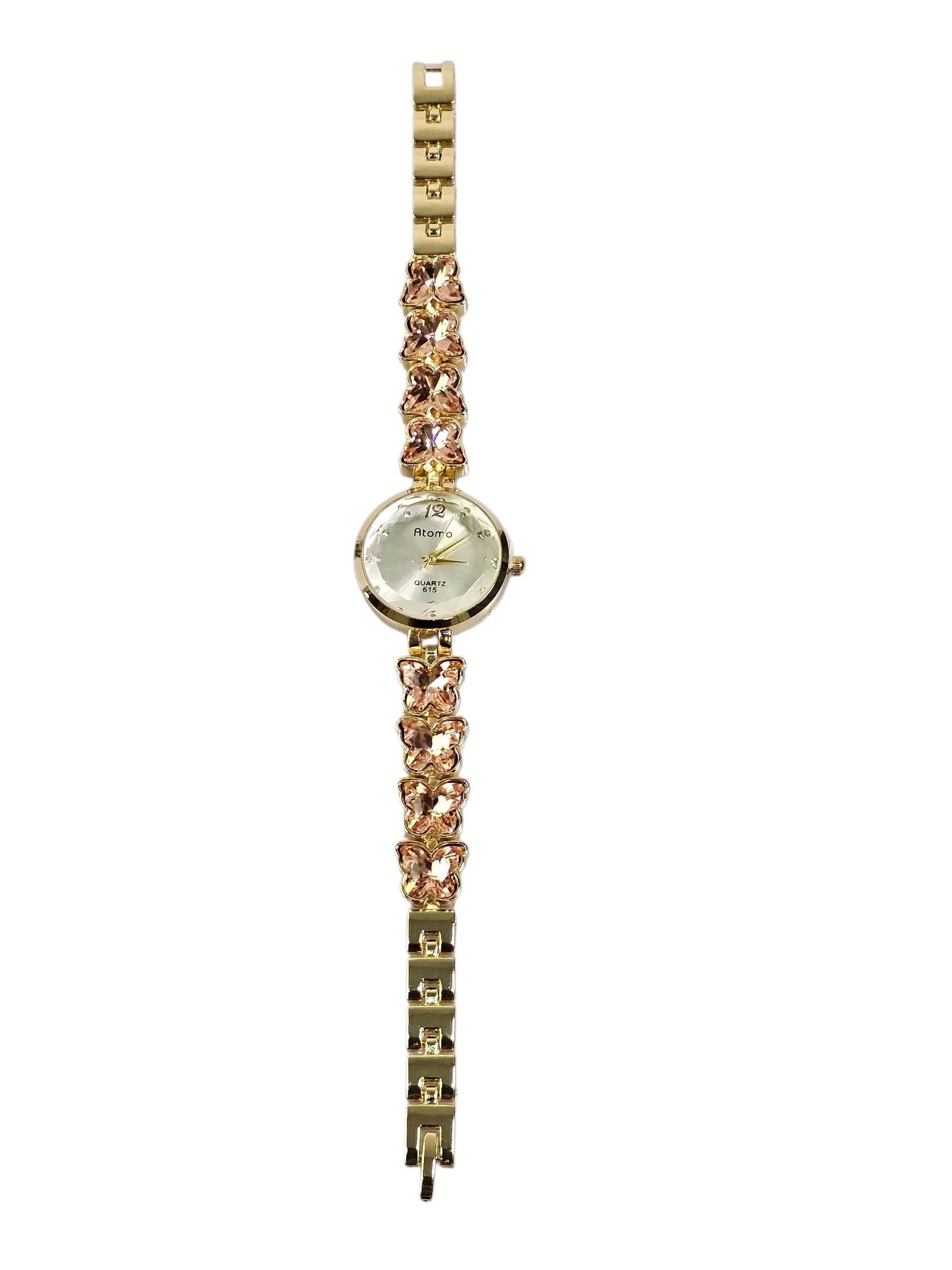 Relógio Prova d’Água com Pulseira Folheada 048
