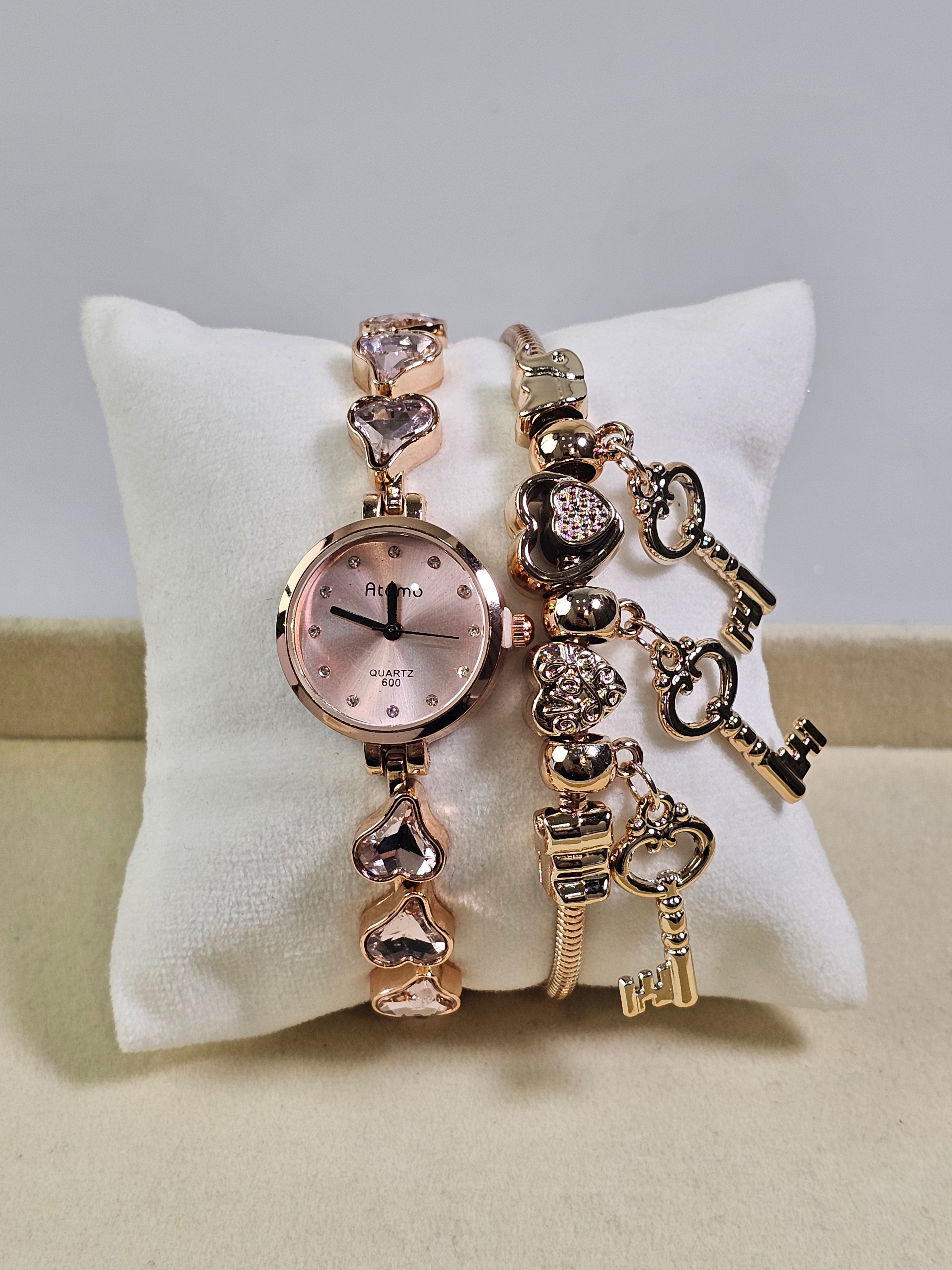 Relógio Prova d’Água com Pulseira Folheada 047