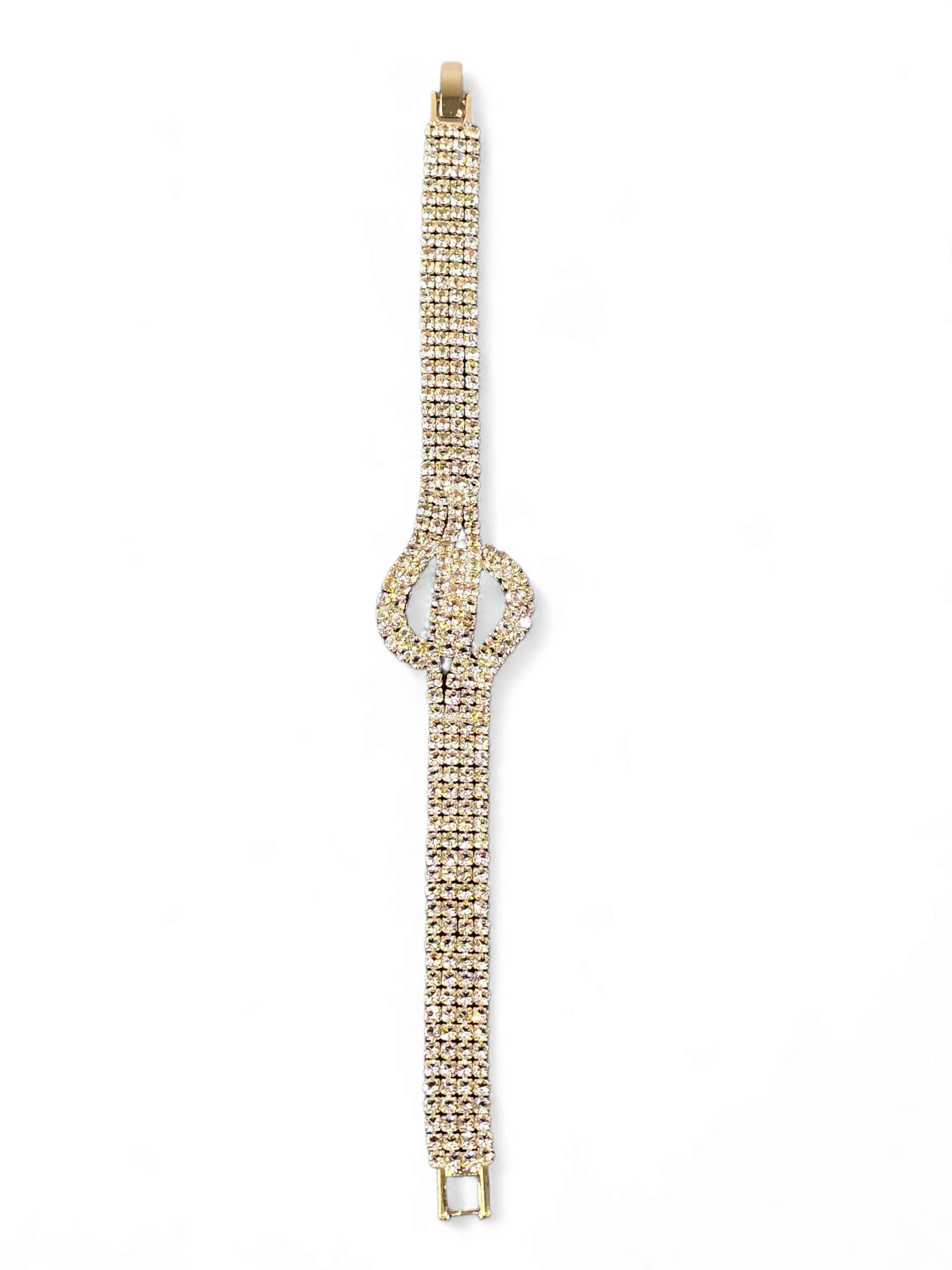 Pulseira Cristal Dourada 003