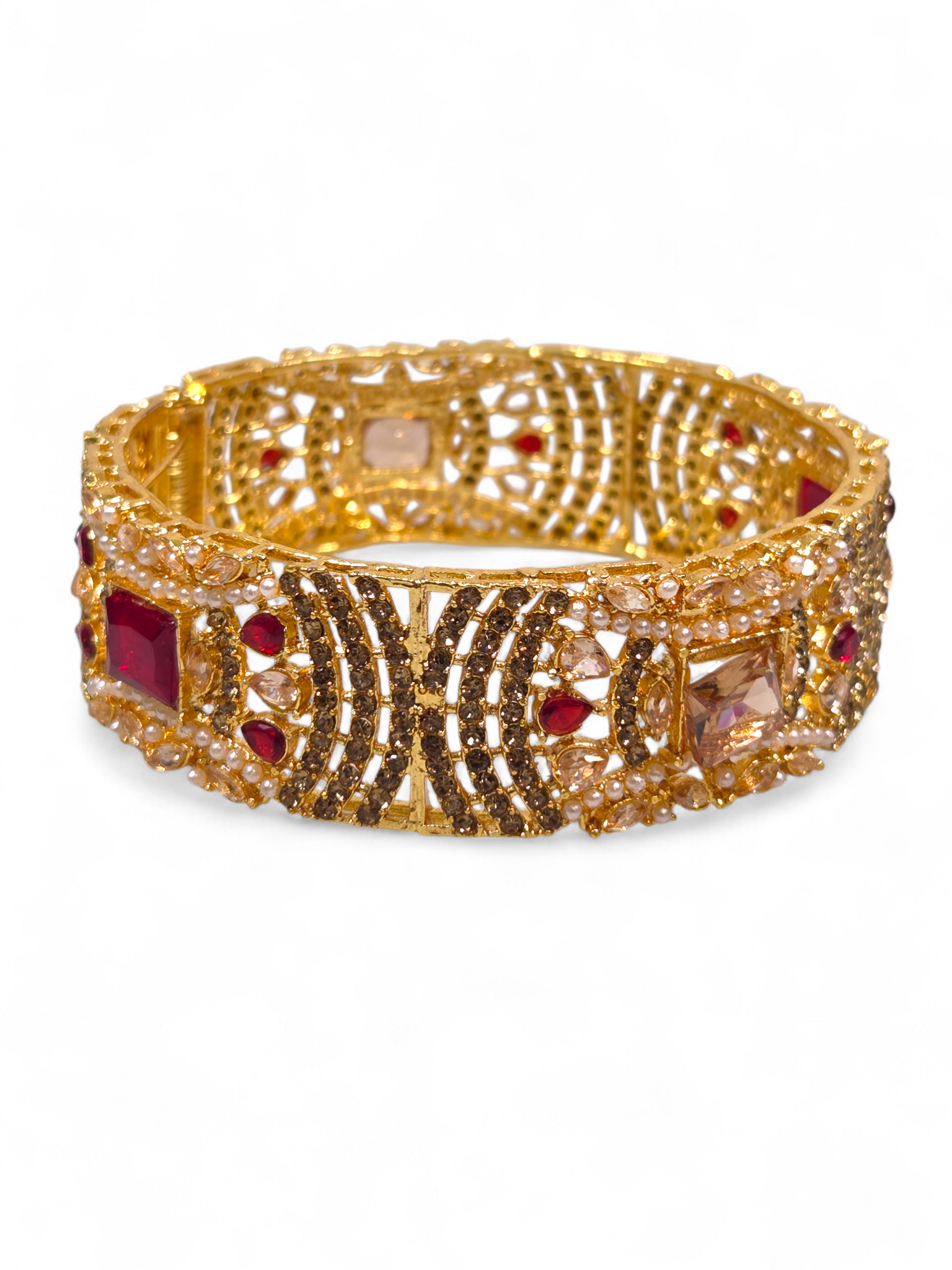 Bracelete Folheado Semi Joia Dourada #1053