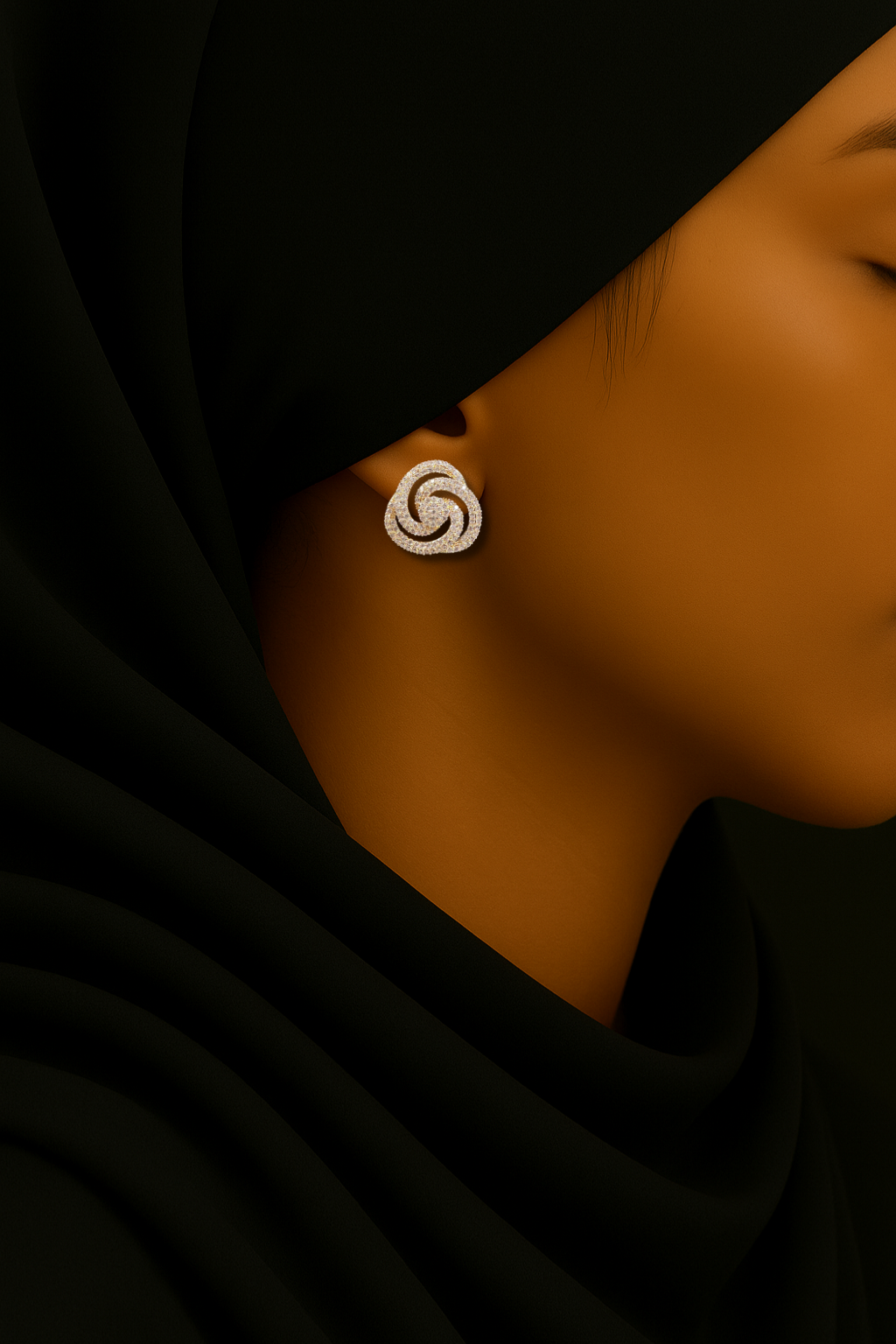 Brinco Cristal Zirconia Dourado 060