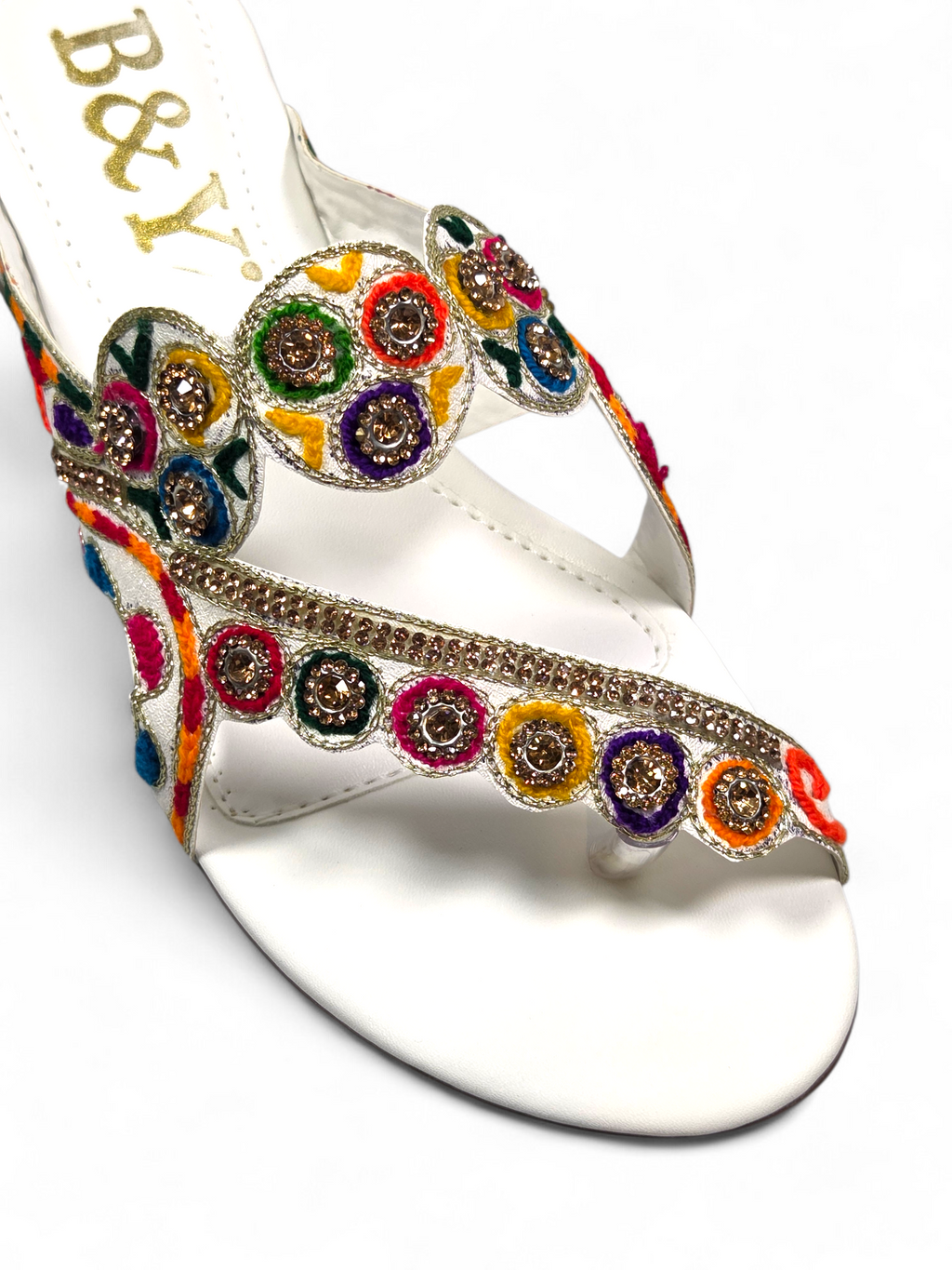 Chinelo 9289 Branco Salto Bloco