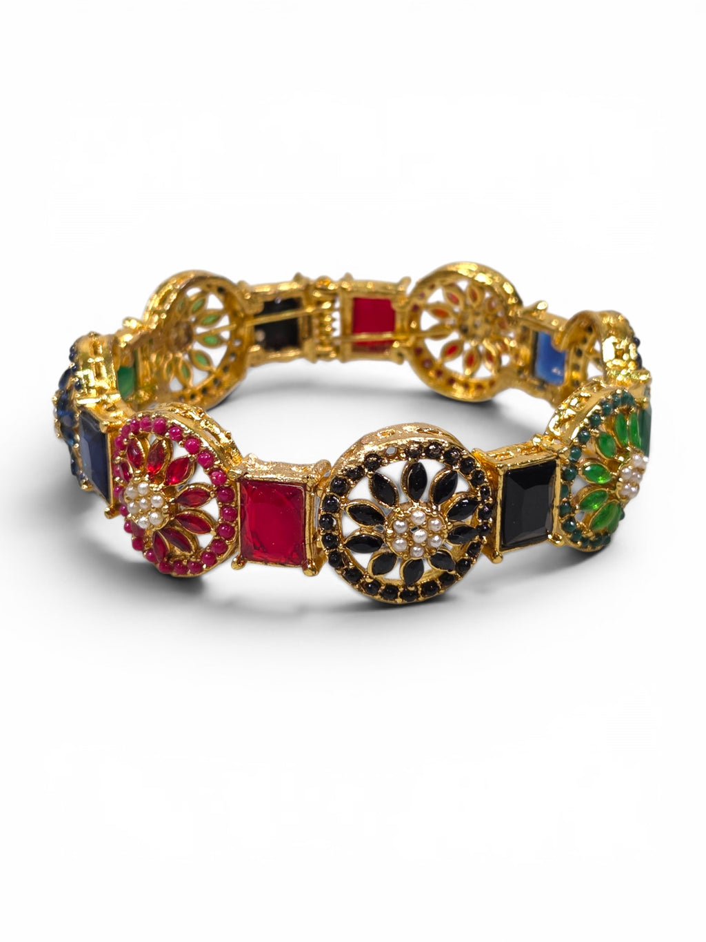 Bracelete Folheado Semi Joia Dourada #1085