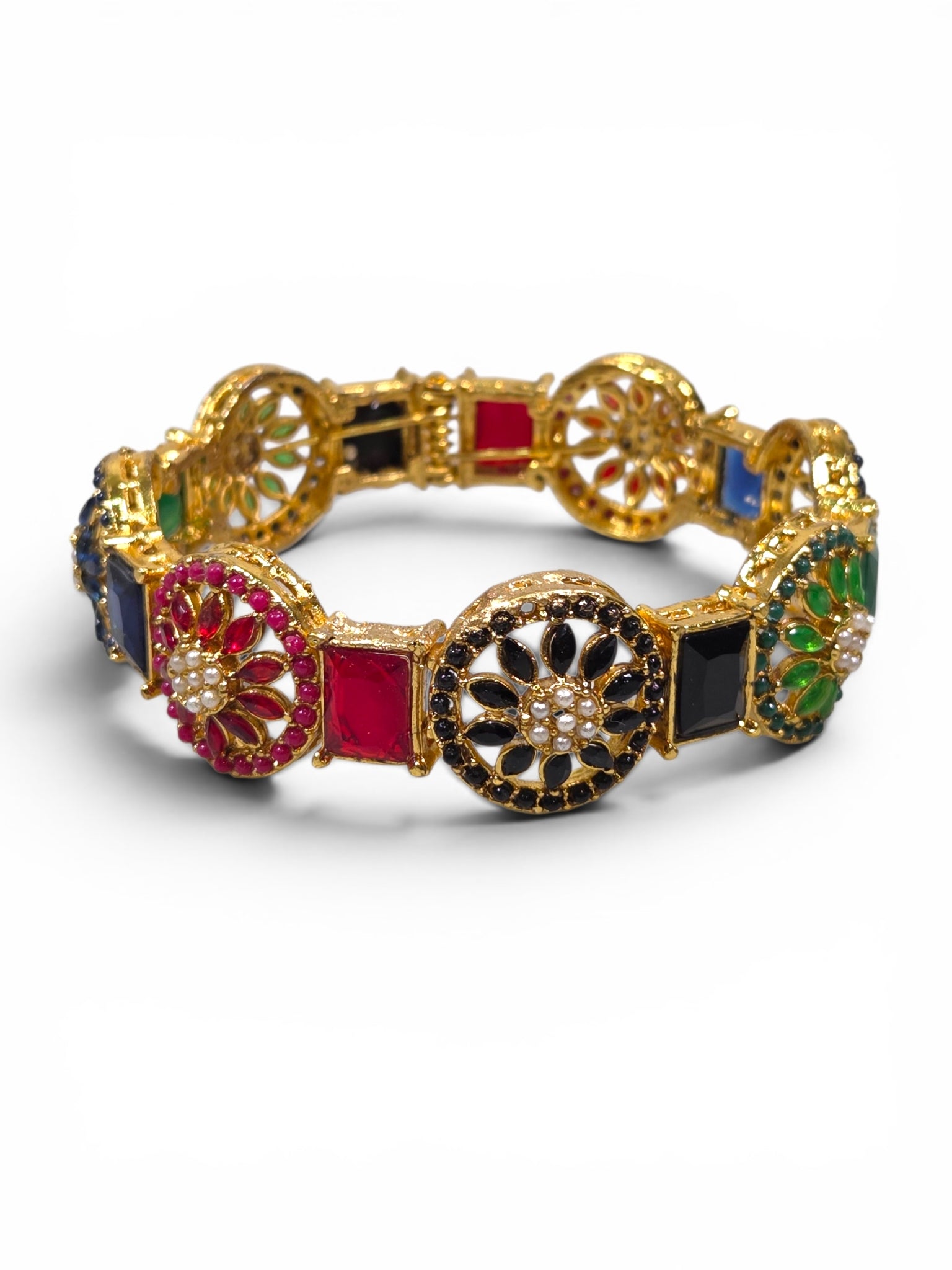 Bracelete Folheado Semi Joia Dourada #1085