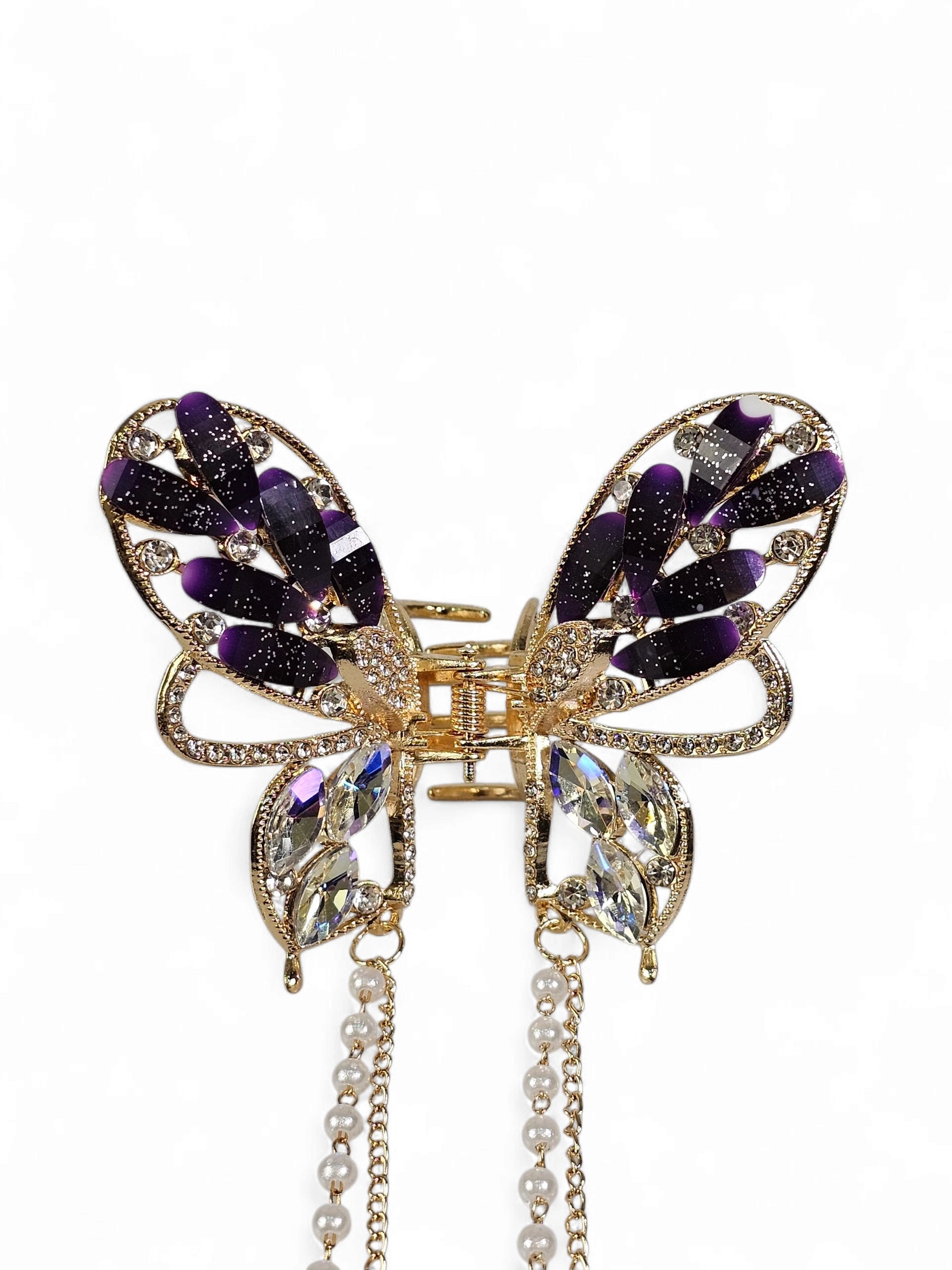 Prendedor Cristal Borboleta Grande 062