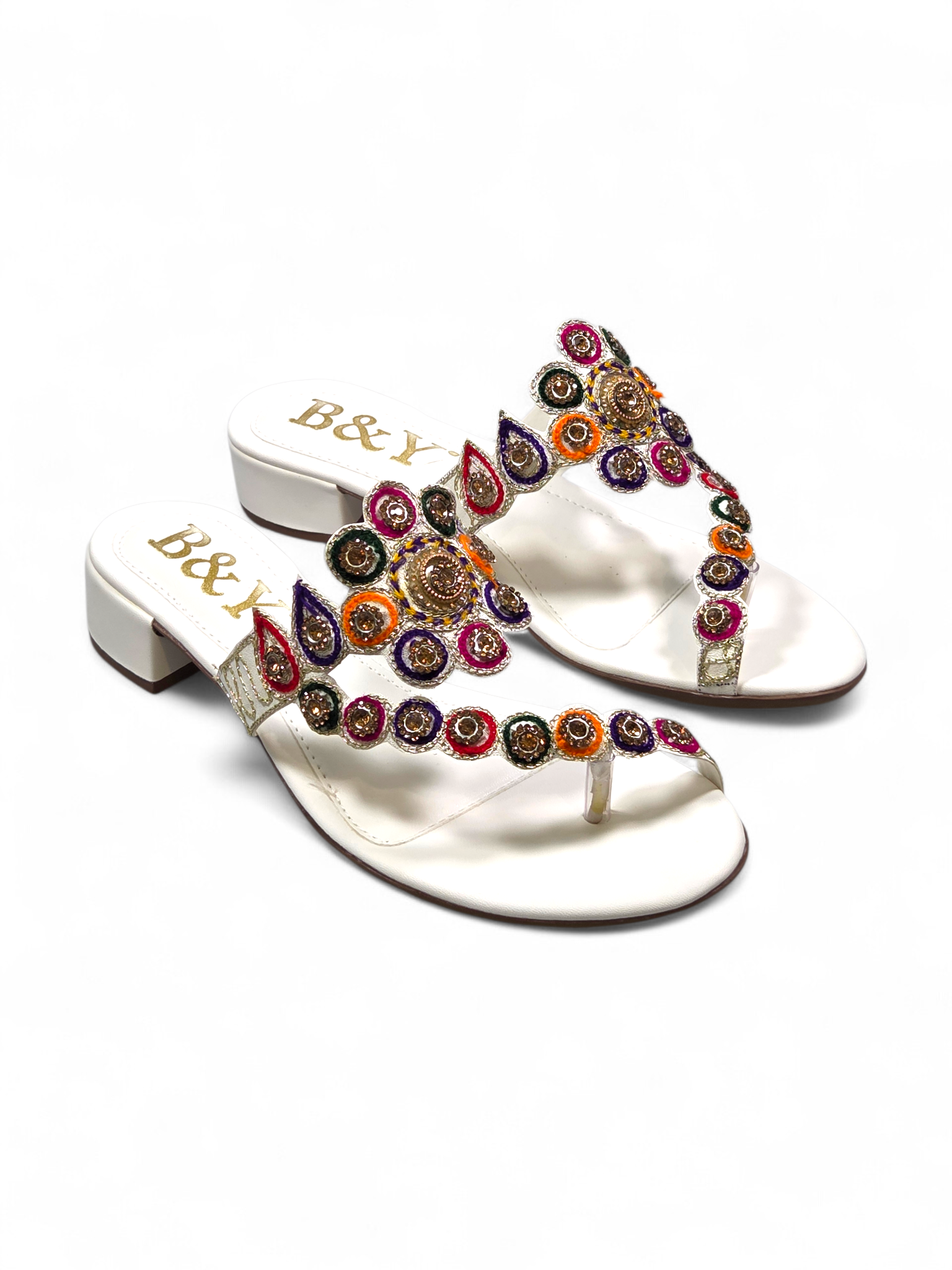 Chinelo 9296 Branco Salto Bloco