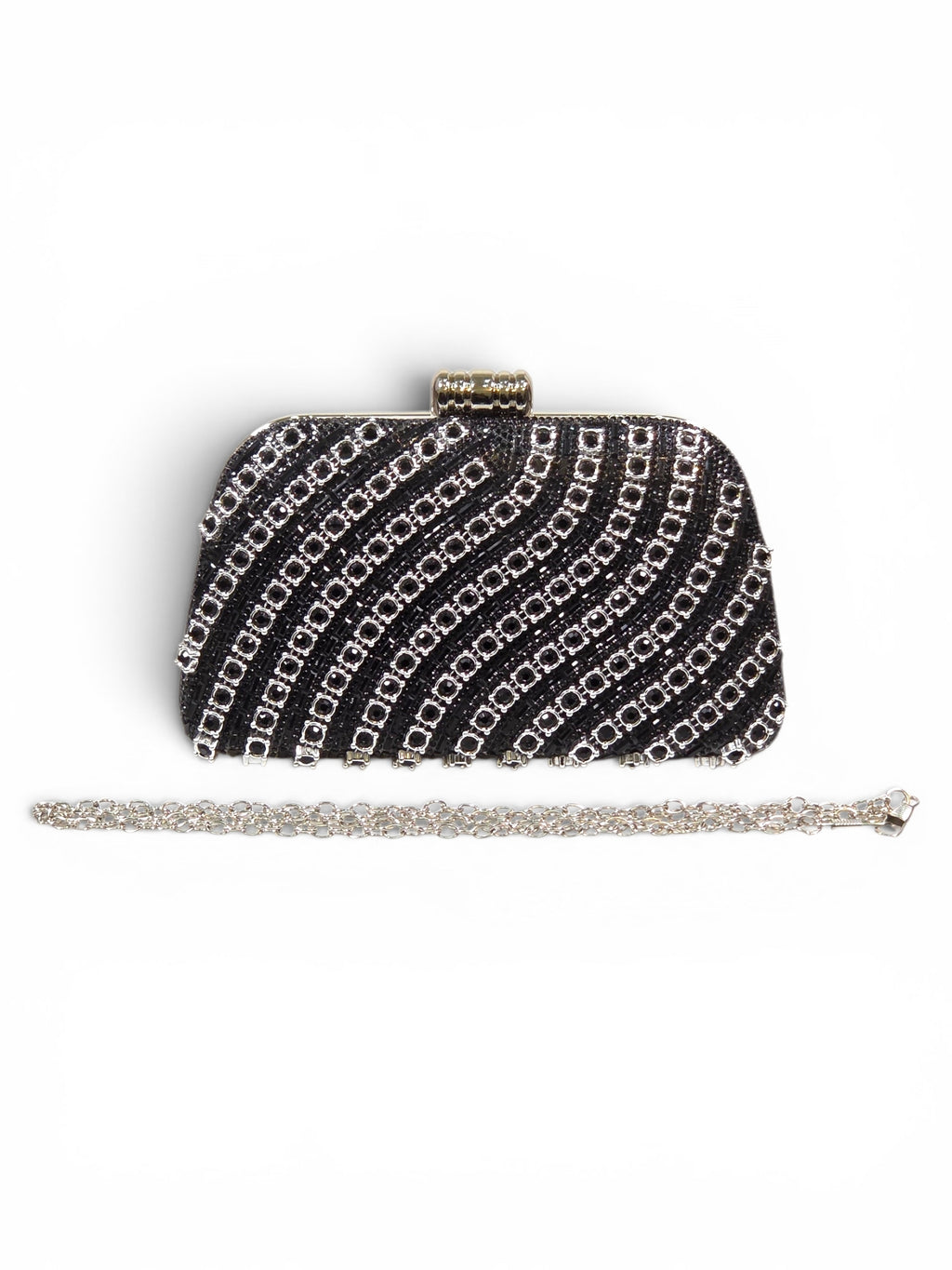 Bolsa Stella Clutch Cristal Preto 1088