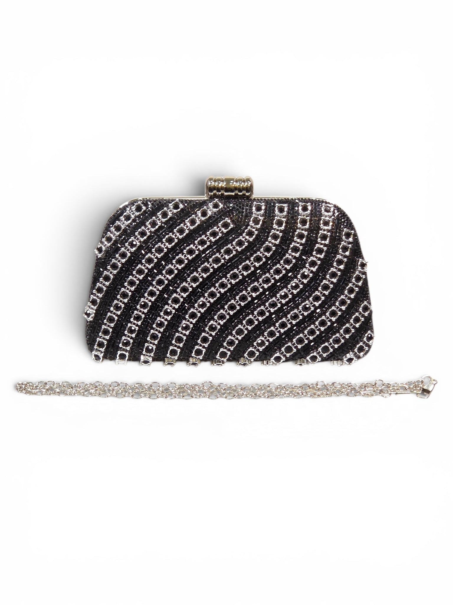 Bolsa Stella Clutch Cristal Preto 1088