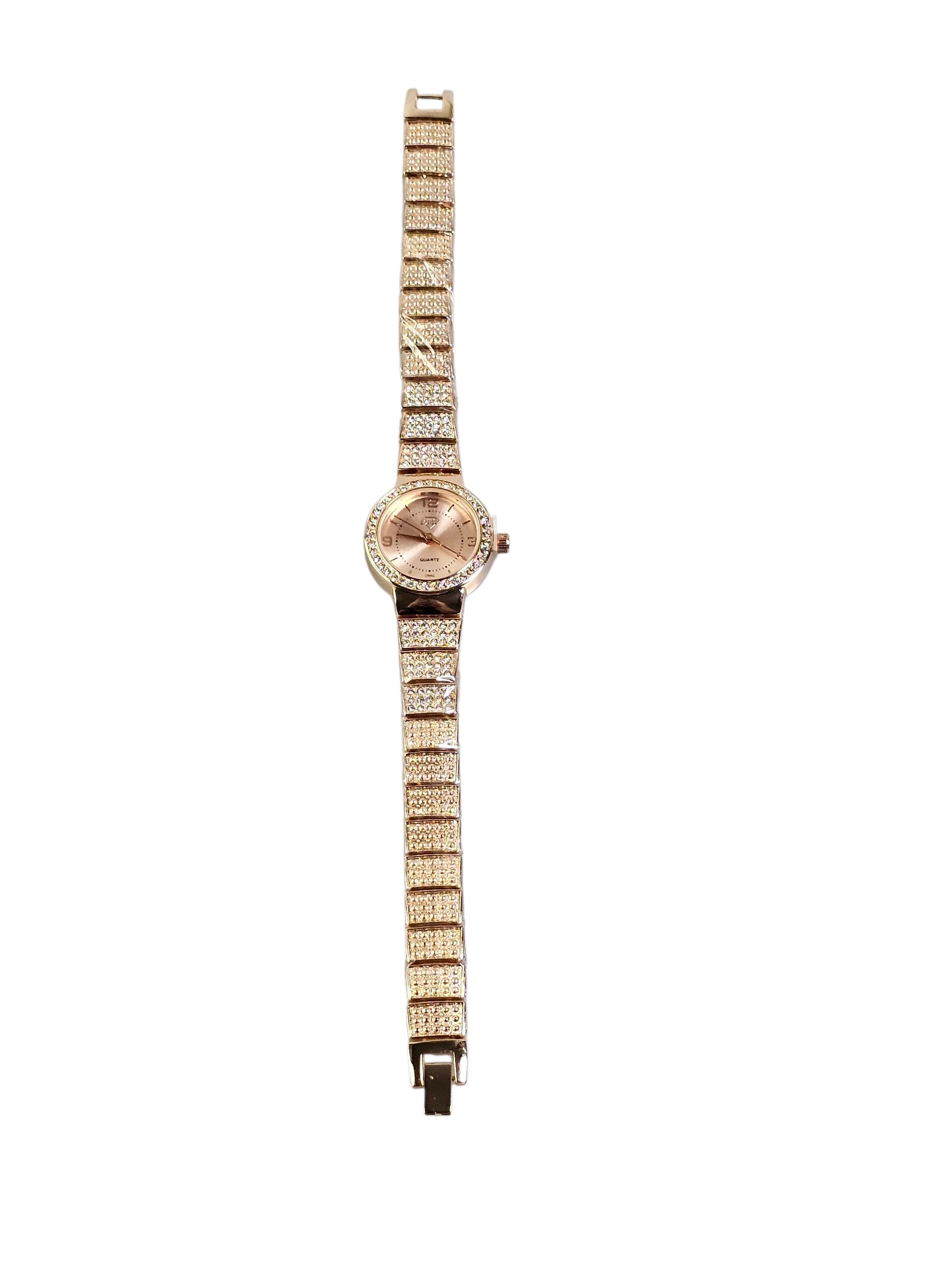 Relógio Prova d’Água com Pulseira Folheada 046
