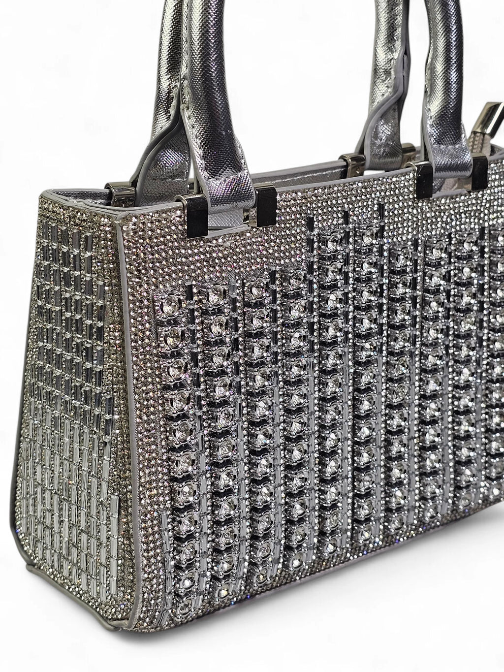Bolsa Luxo Cristal Prata 1033