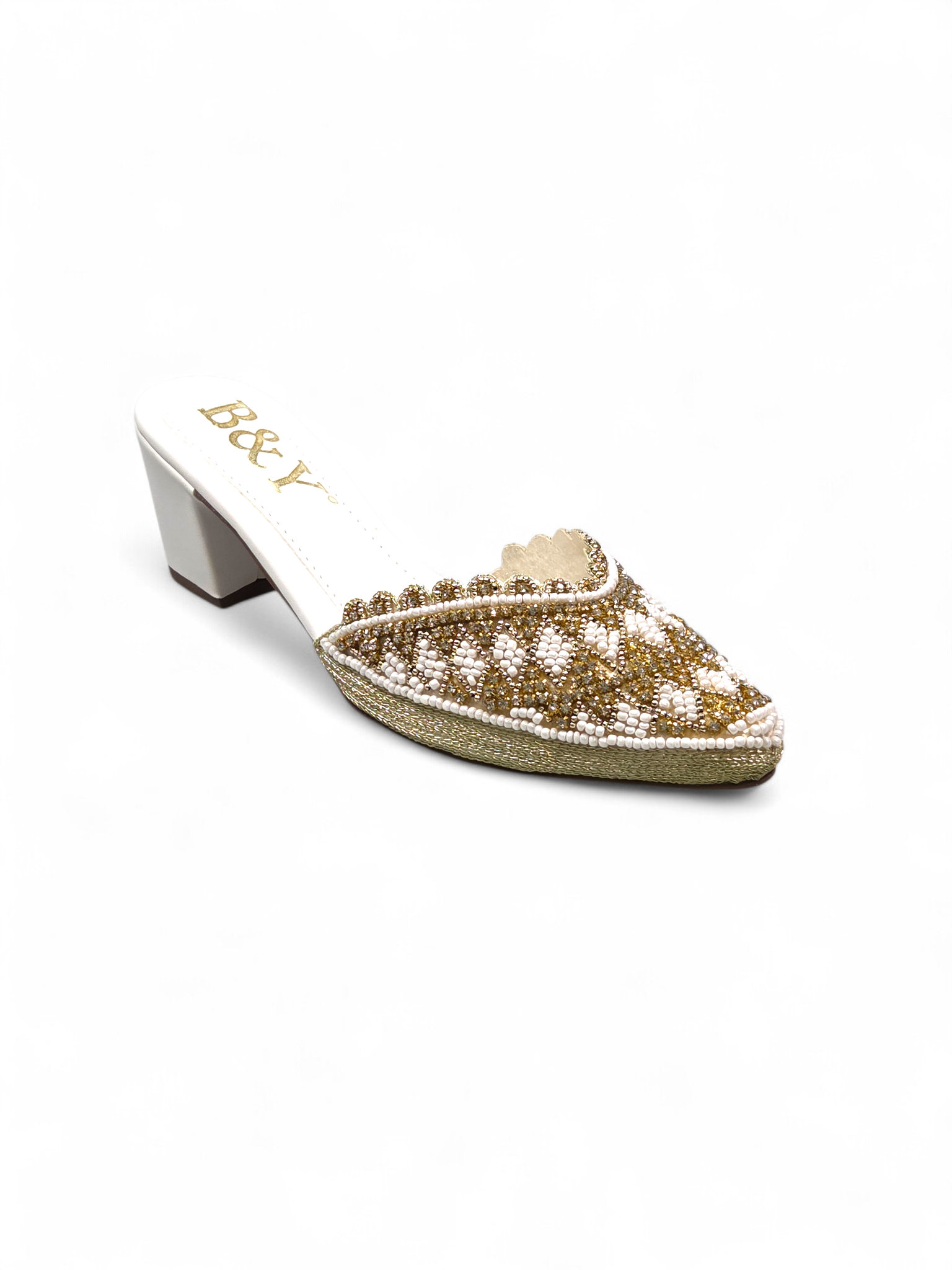 Mule 9221 Branco Salto Médio