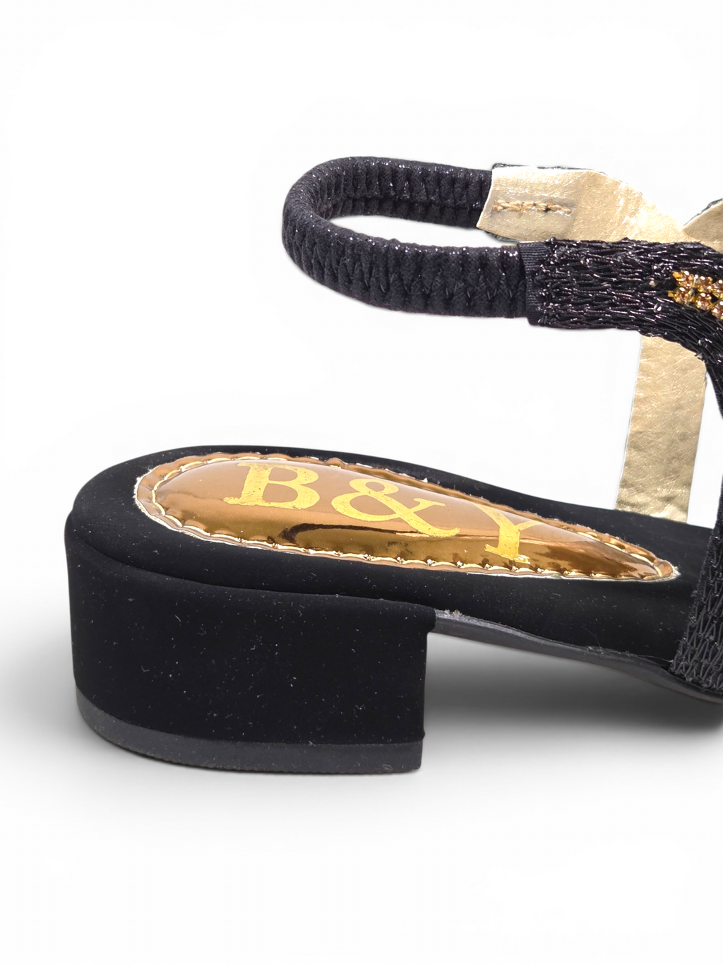 Sandália 9803 Preto Salto Bloco 3 cm
