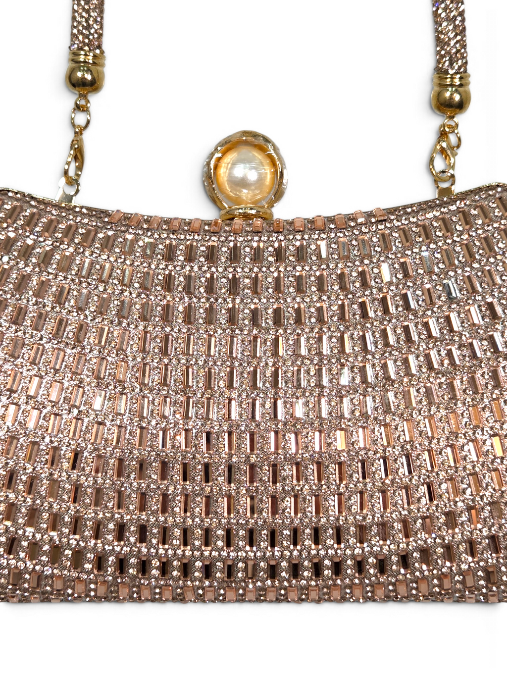 Bolsa Elegance Clutch Cristal Champagne 1094