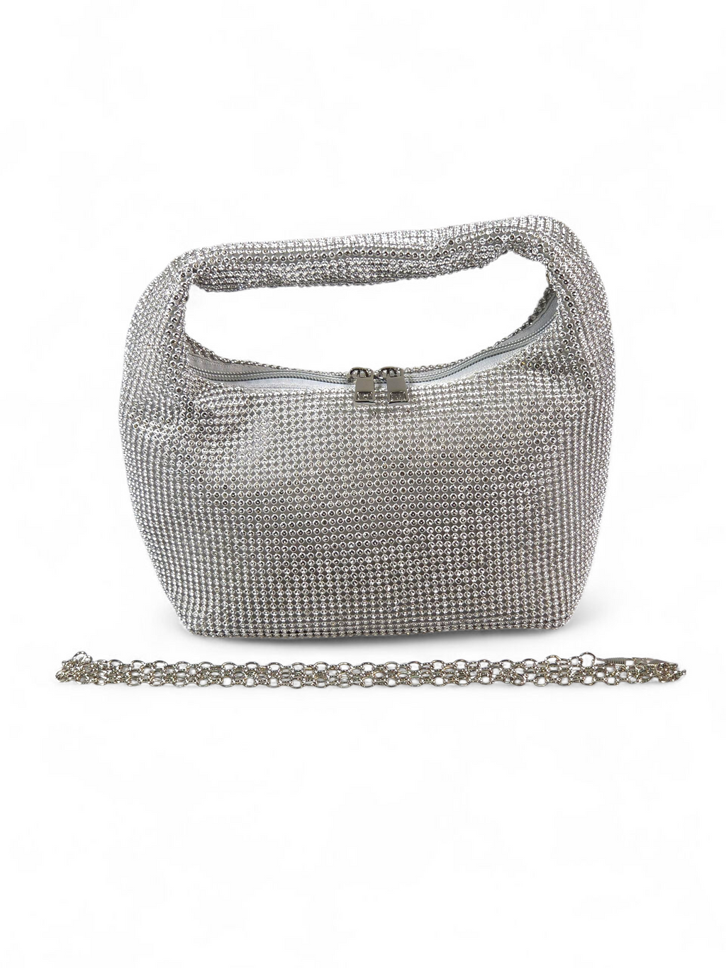 Bolsa Luxo Cristal Prata 1041