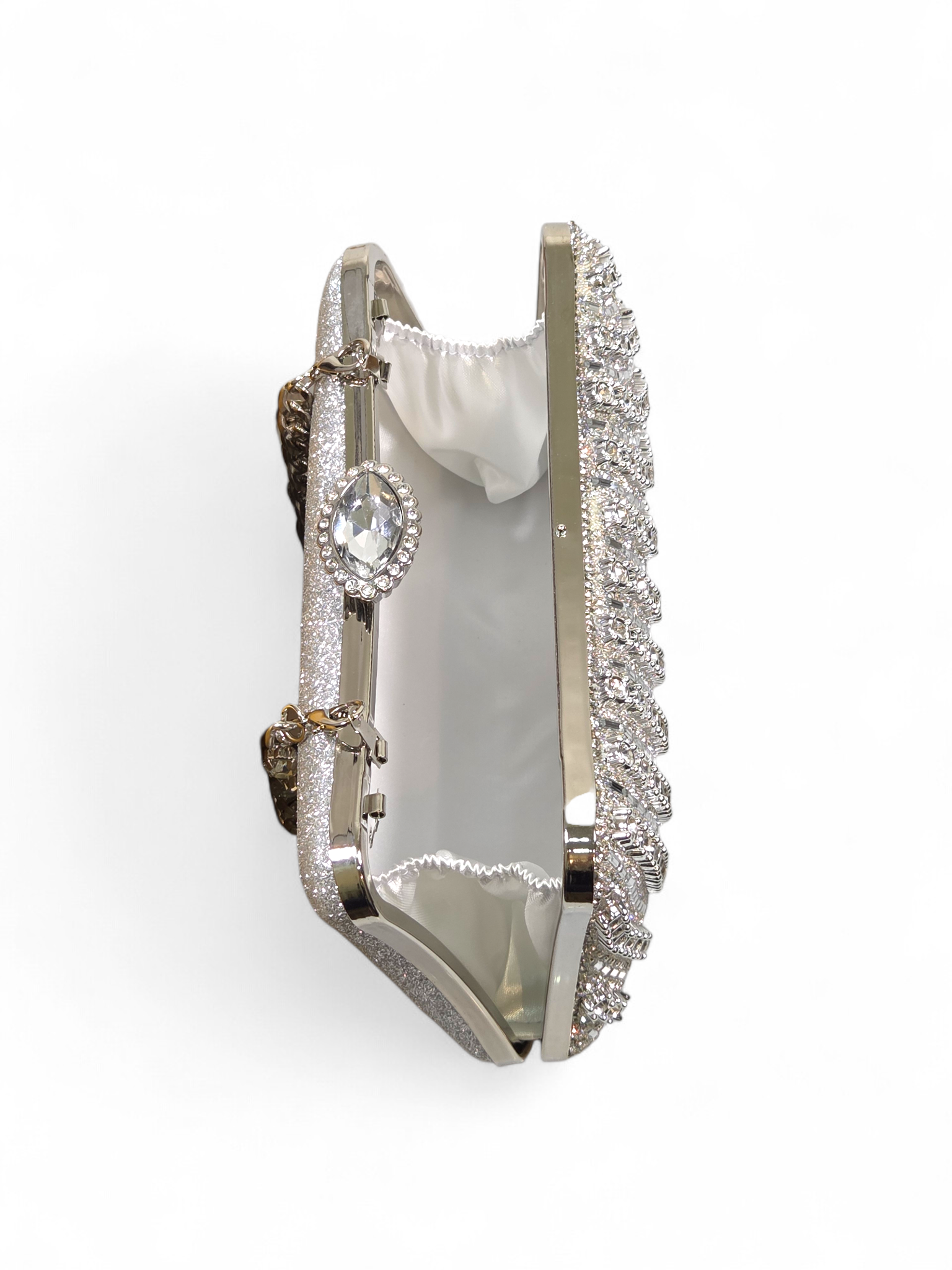 Bolsa Clutch Cristal Prata 1055