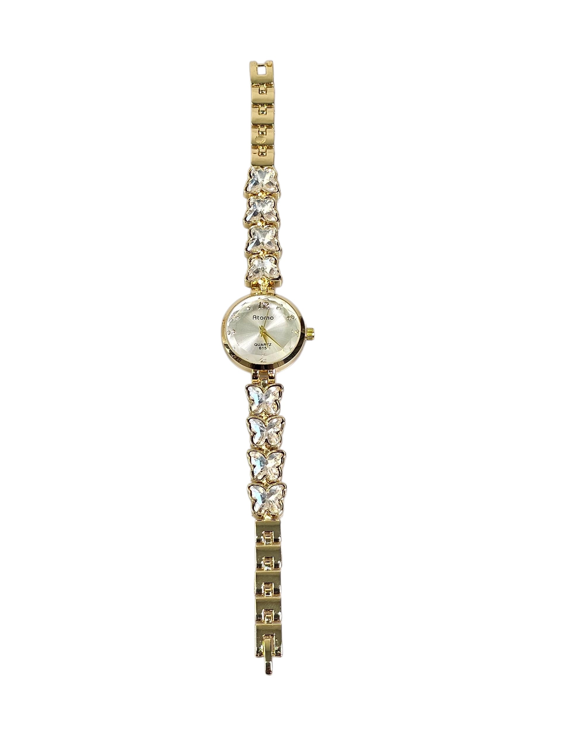 Relógio Prova d’Água com Pulseira Folheada 043