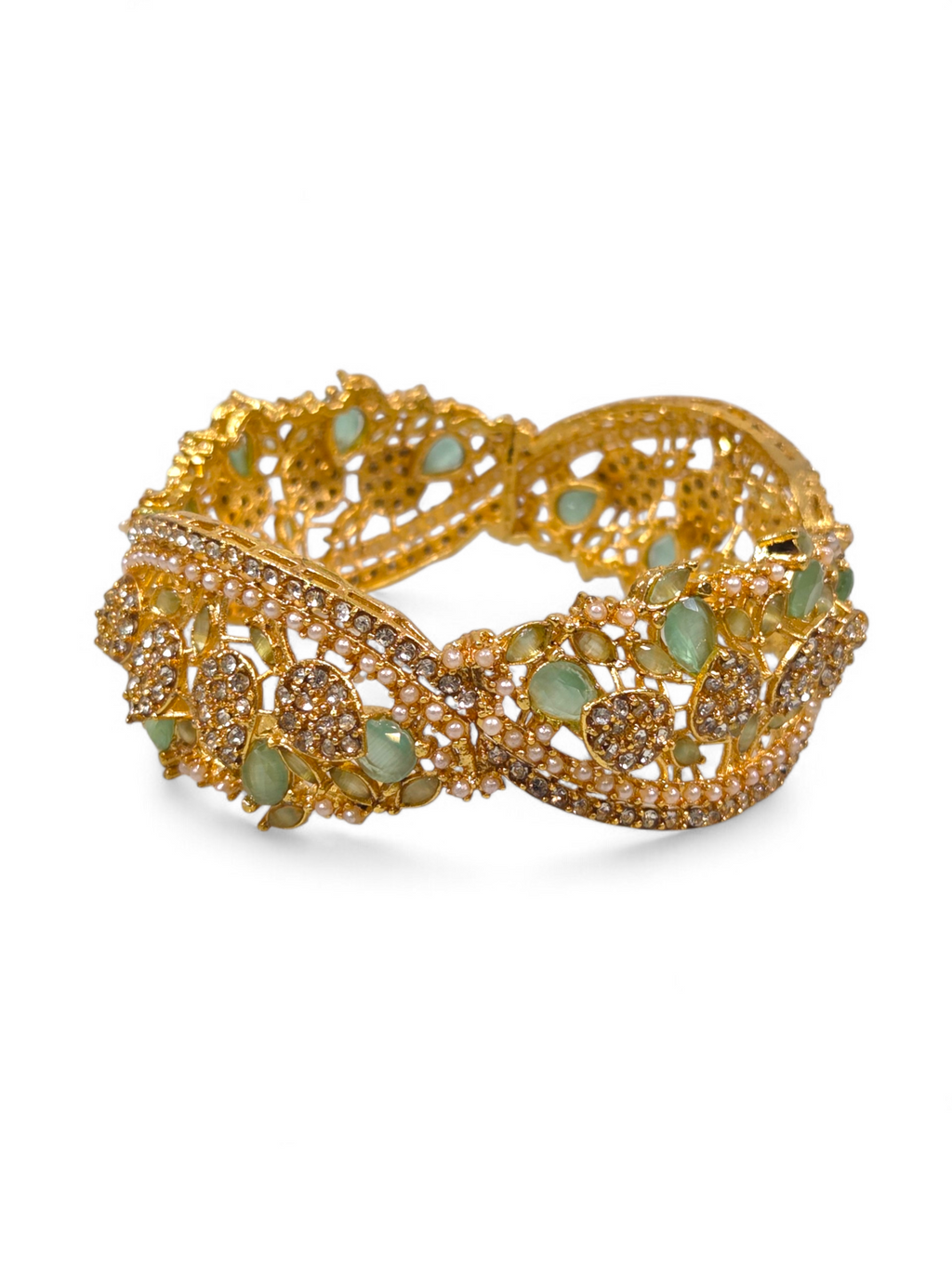 Bracelete Folheado Semi Joia Dourada #1067