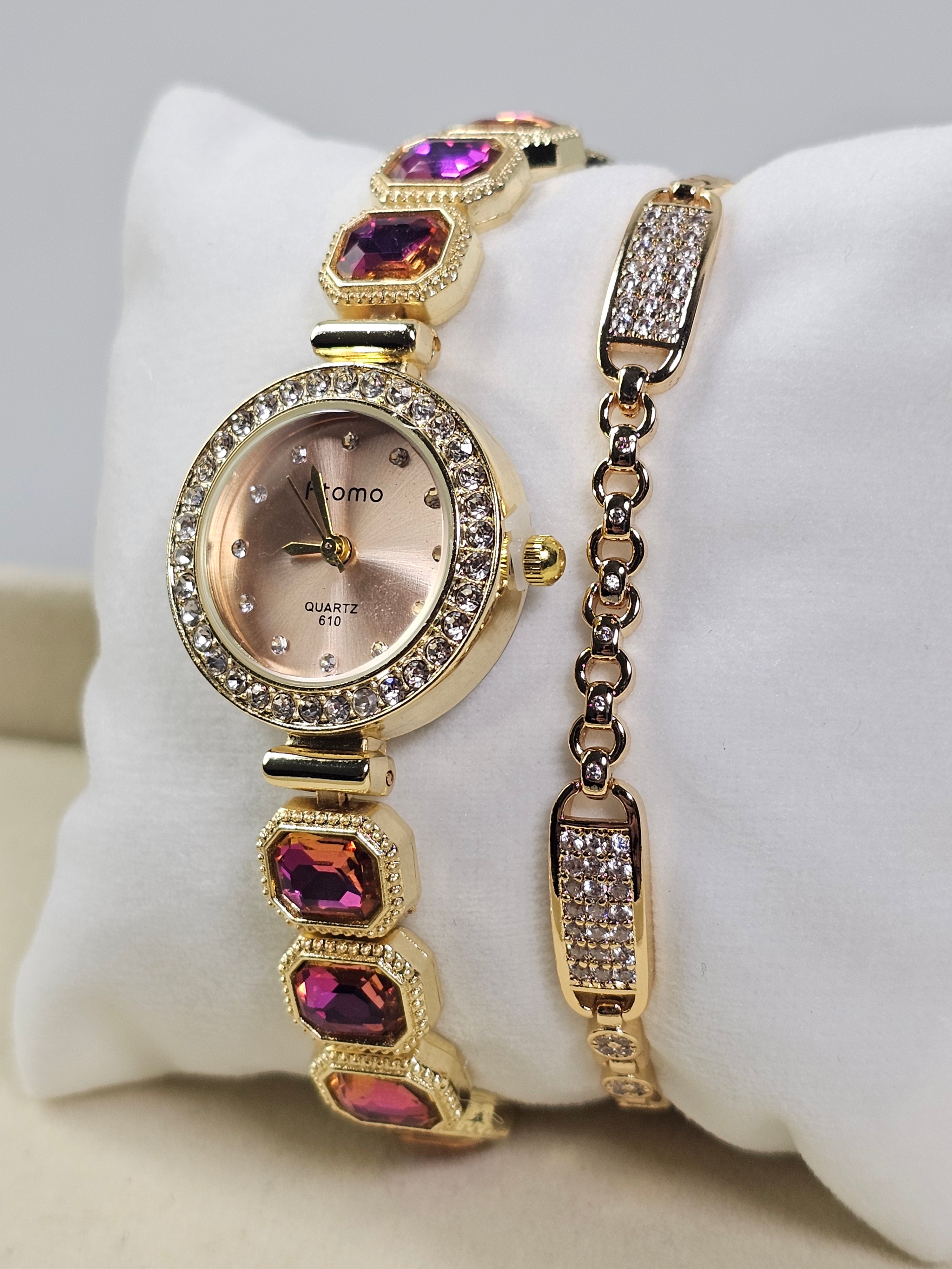 Relógio Prova d’Água com Pulseira Folheada Ouro 051