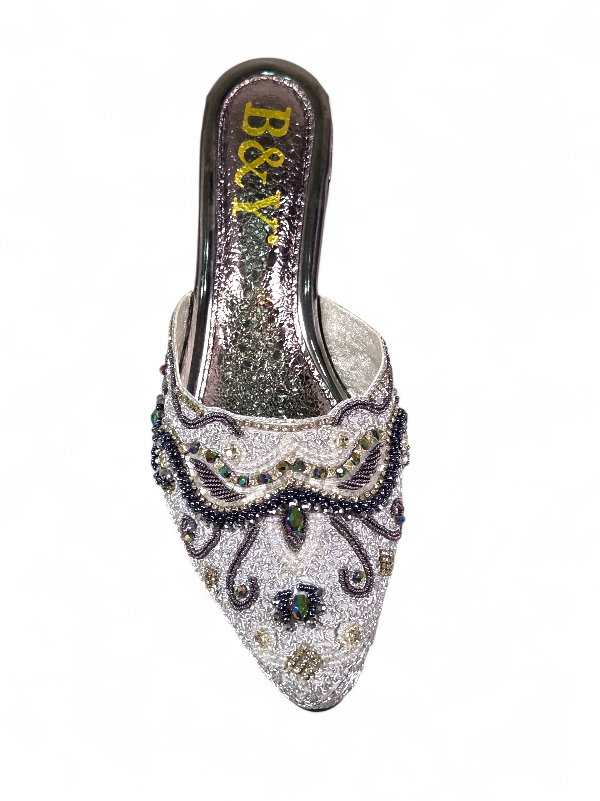 Mule 9838 Prata Salto Médio