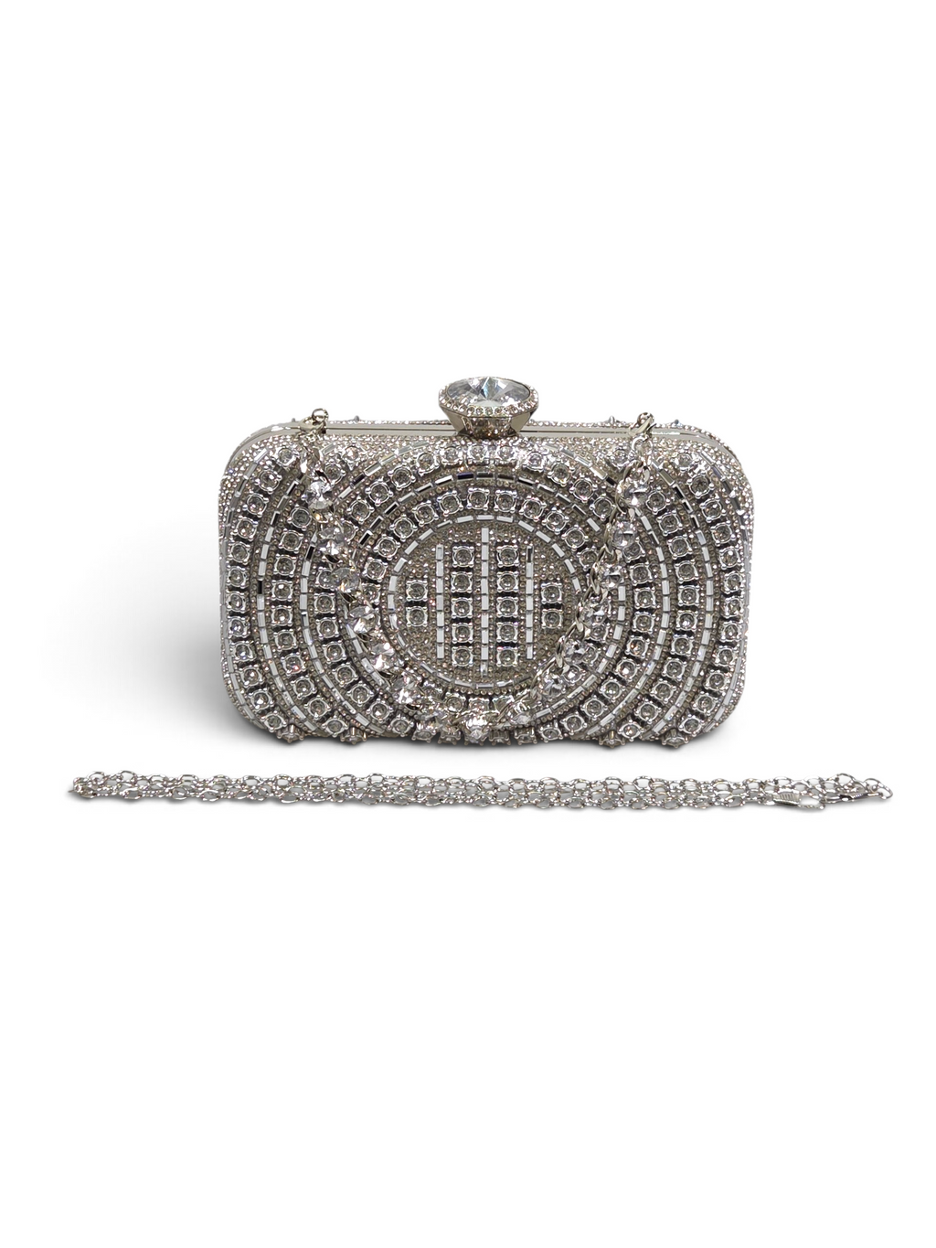 Bolsa Classic Clutch Cristal Prata 1098