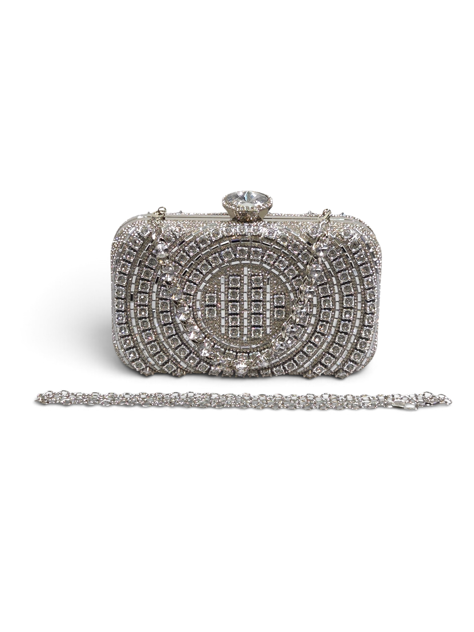 Bolsa Classic Clutch Cristal Prata 1098