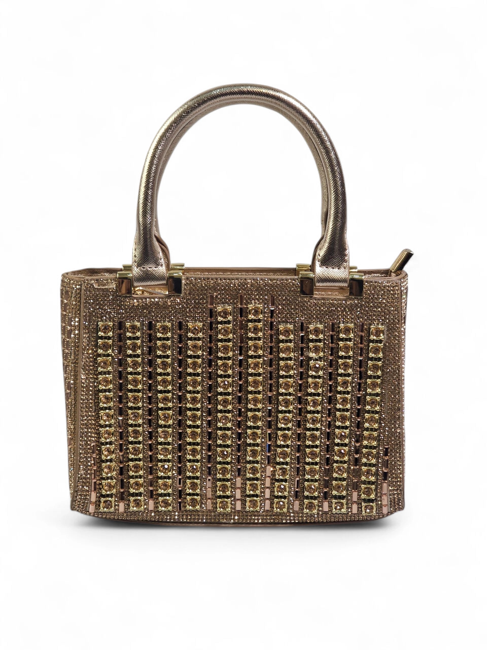 Bolsa Luxo Cristal Champagne 1034